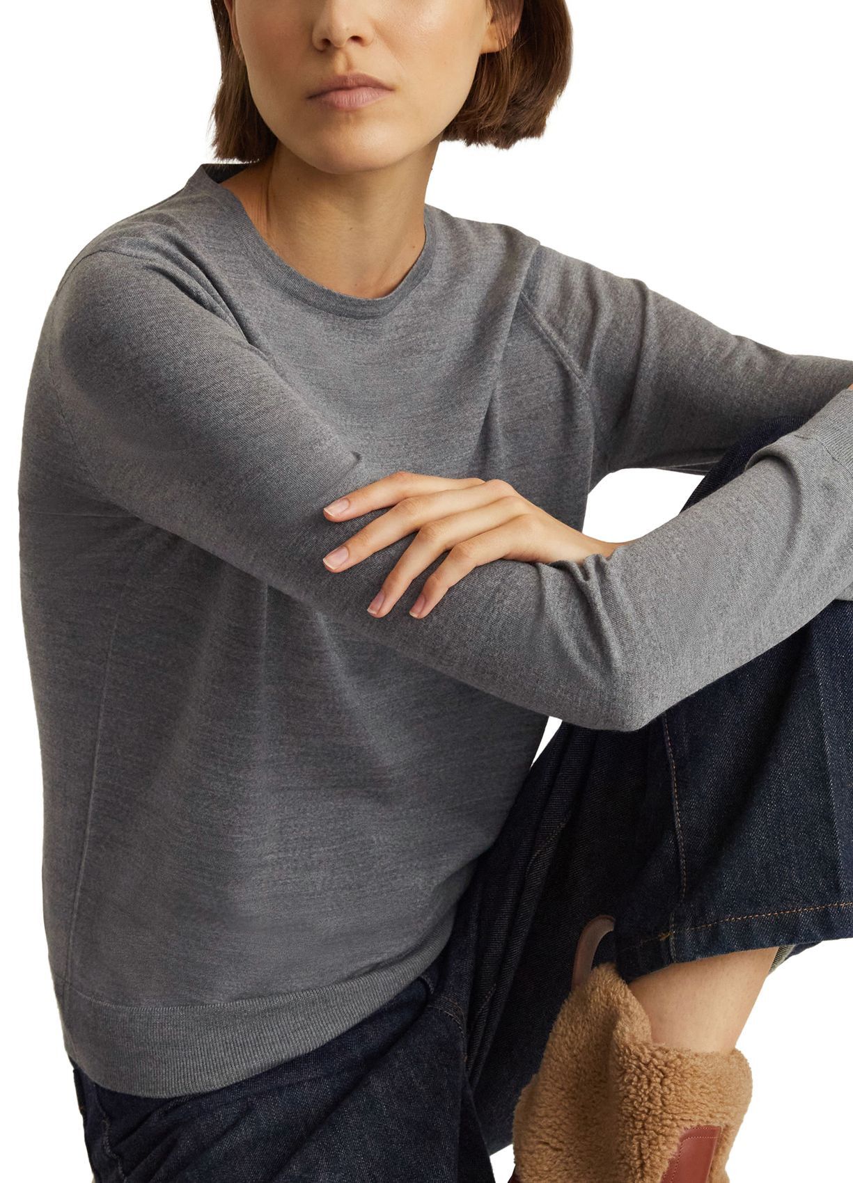 Loro Piana o1w1db10724 Valsesia Crew Neck Sweater in Grey Size L / US 10 / IT 46 - 6 Thumbnail