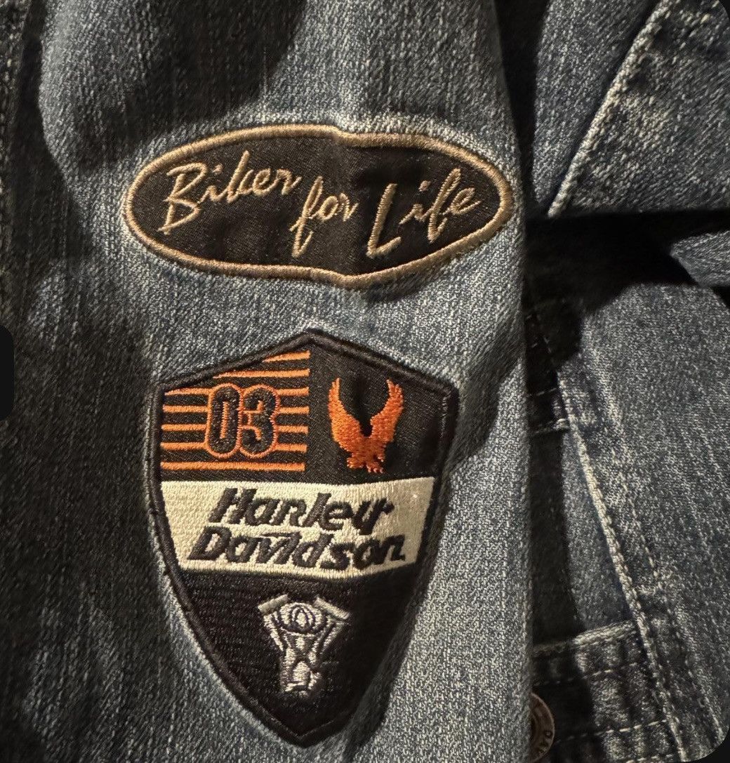Harley Davidson vintage harley davidson denim zip up top Size XS / US 0-2 / IT 36-38 - 6 Thumbnail