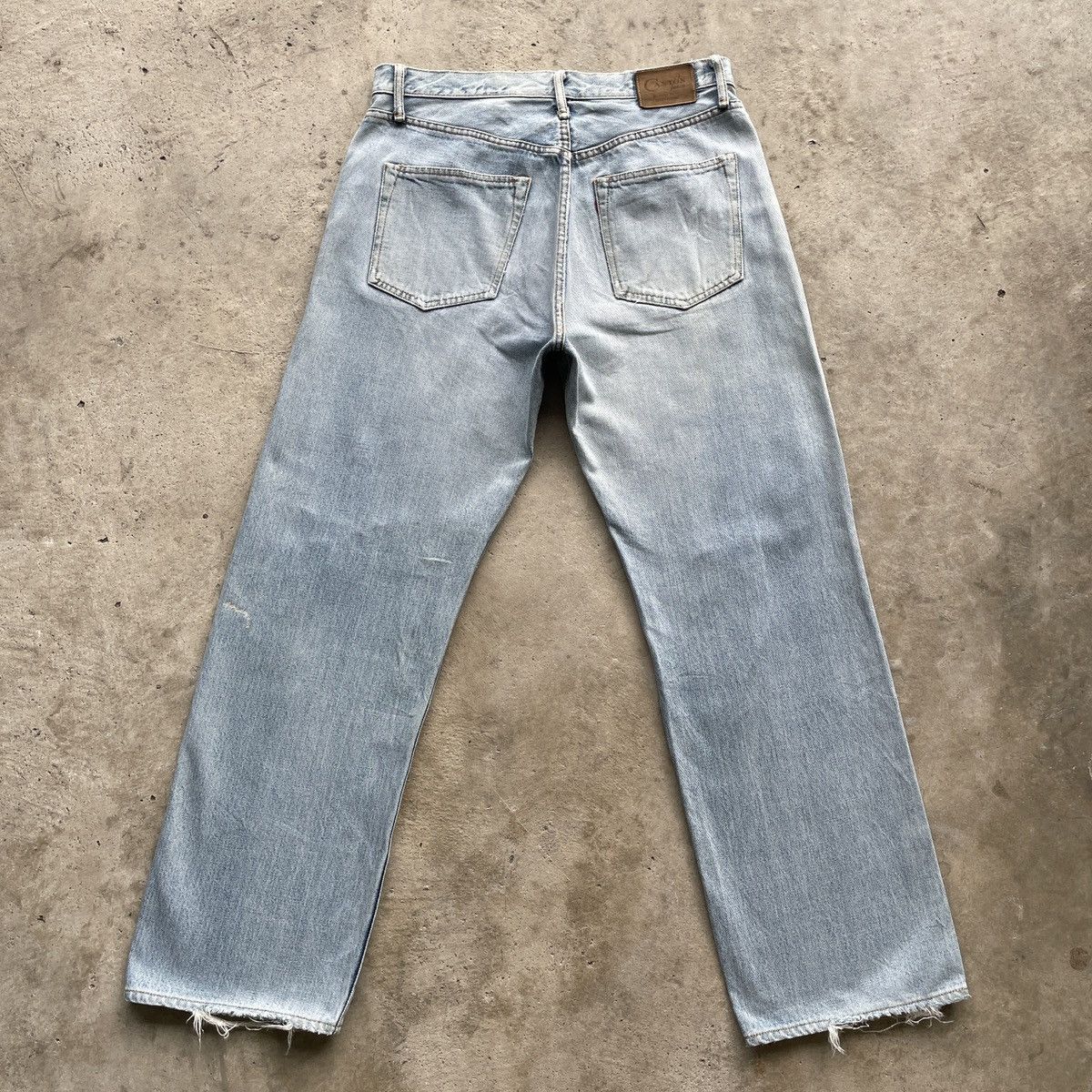Japanese Brand × Jean × Vintage Vintage Japanese Distressed Light Wash Faded Jeans Pants Size US 32 / EU 48 - 15 Thumbnail