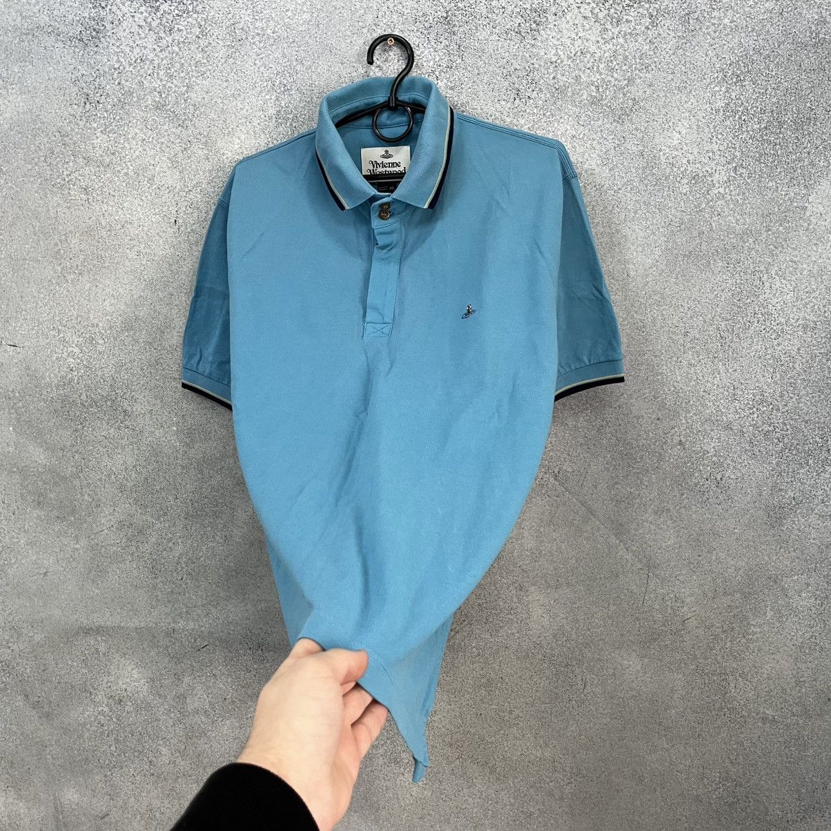 Vivienne Westwood Vivienne Westwood Polo T-Shirt Small Orb Logo Blue Size XL Size US XL / EU 56 / 4 - 7 Thumbnail