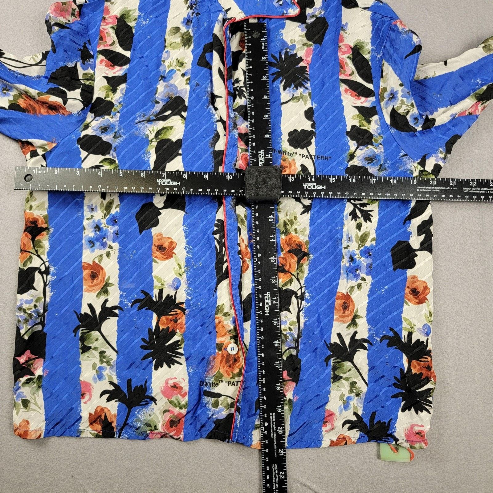 Off-White Off-White Shirt Unisex 38 Floral Stripe Virgil Abloh (976) Size XS / US 0-2 / IT 36-38 - 8 Thumbnail