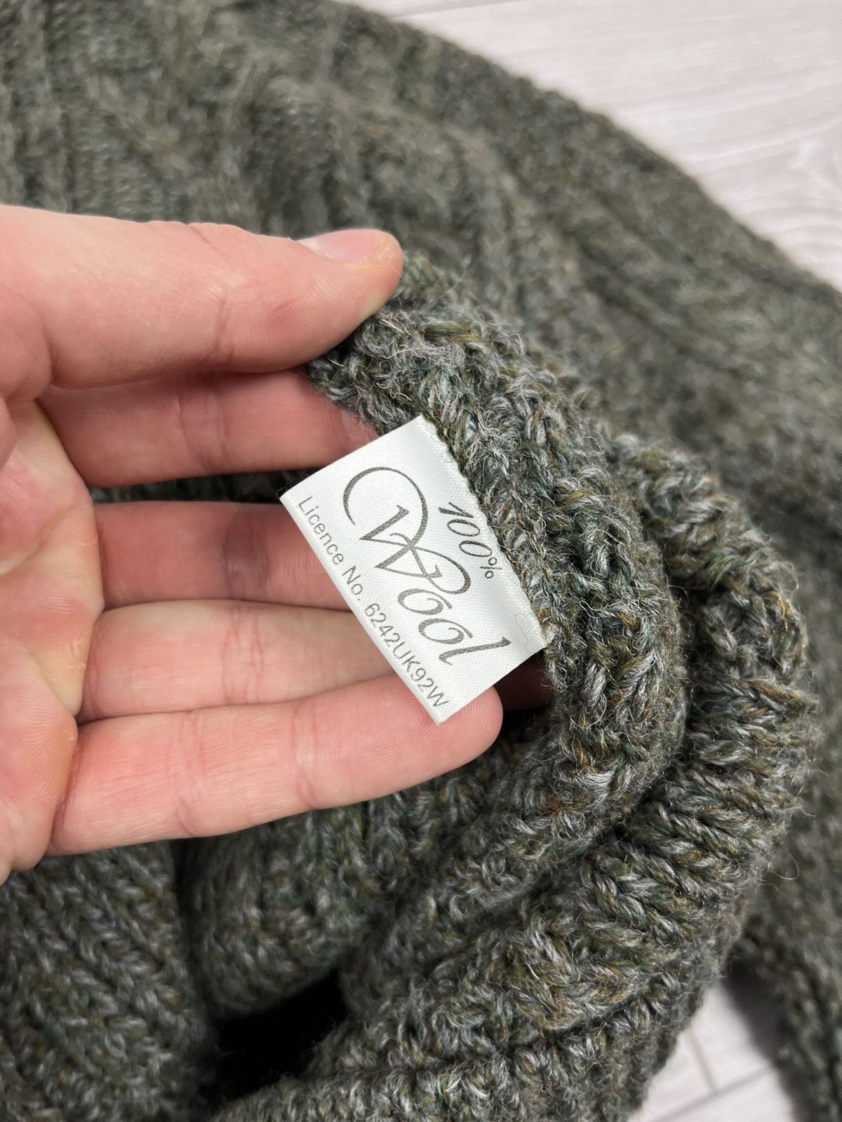 Vintage Acorn England Vintage 80s Cable Knit Wool Fisherman Sweater Size US L / EU 52-54 / 3 - 8 Thumbnail