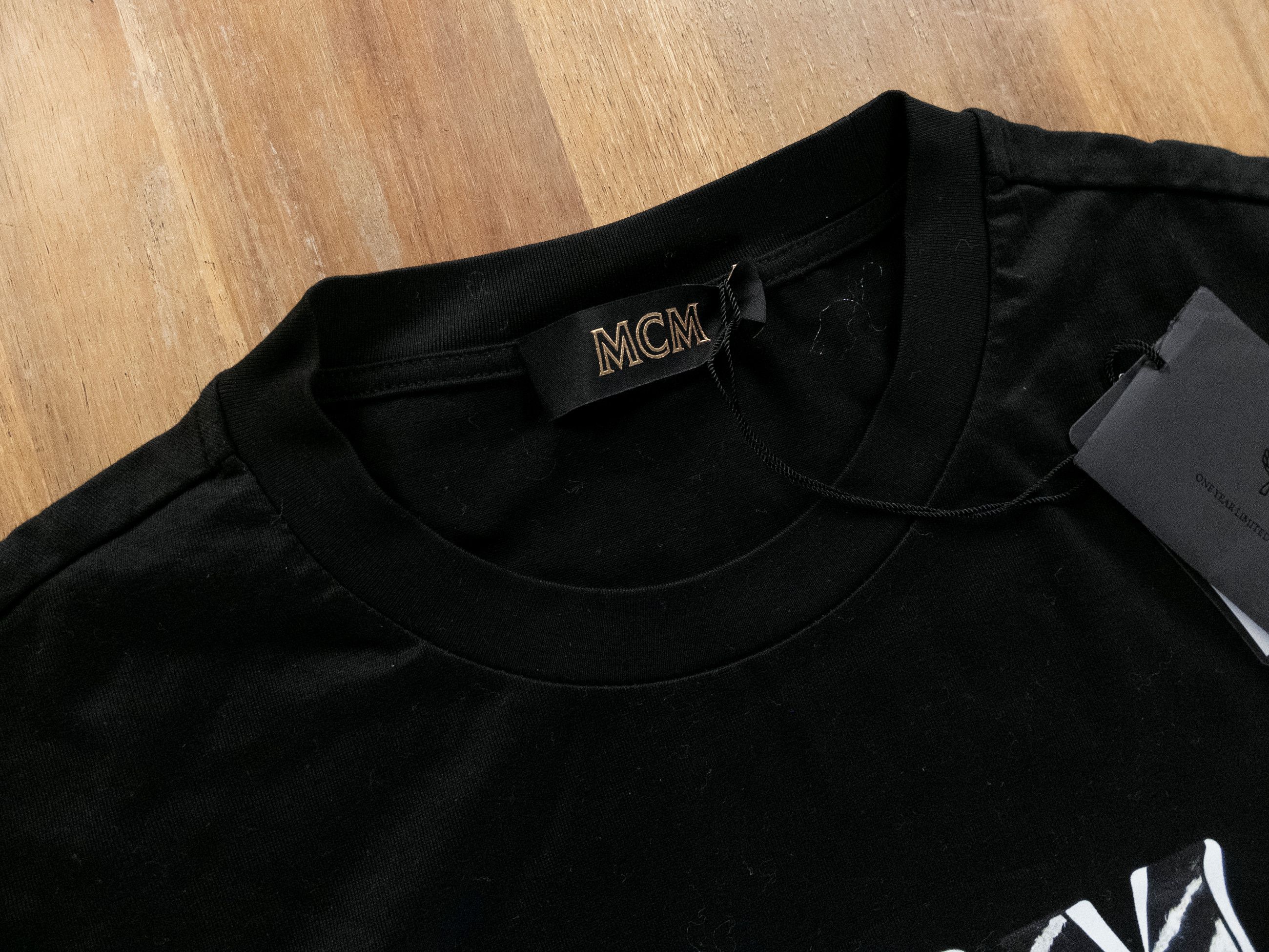 MCM MCM black striped logo print cotton crewneck t-shirt Medium Size US M / EU 48-50 / 2 - 4 Thumbnail