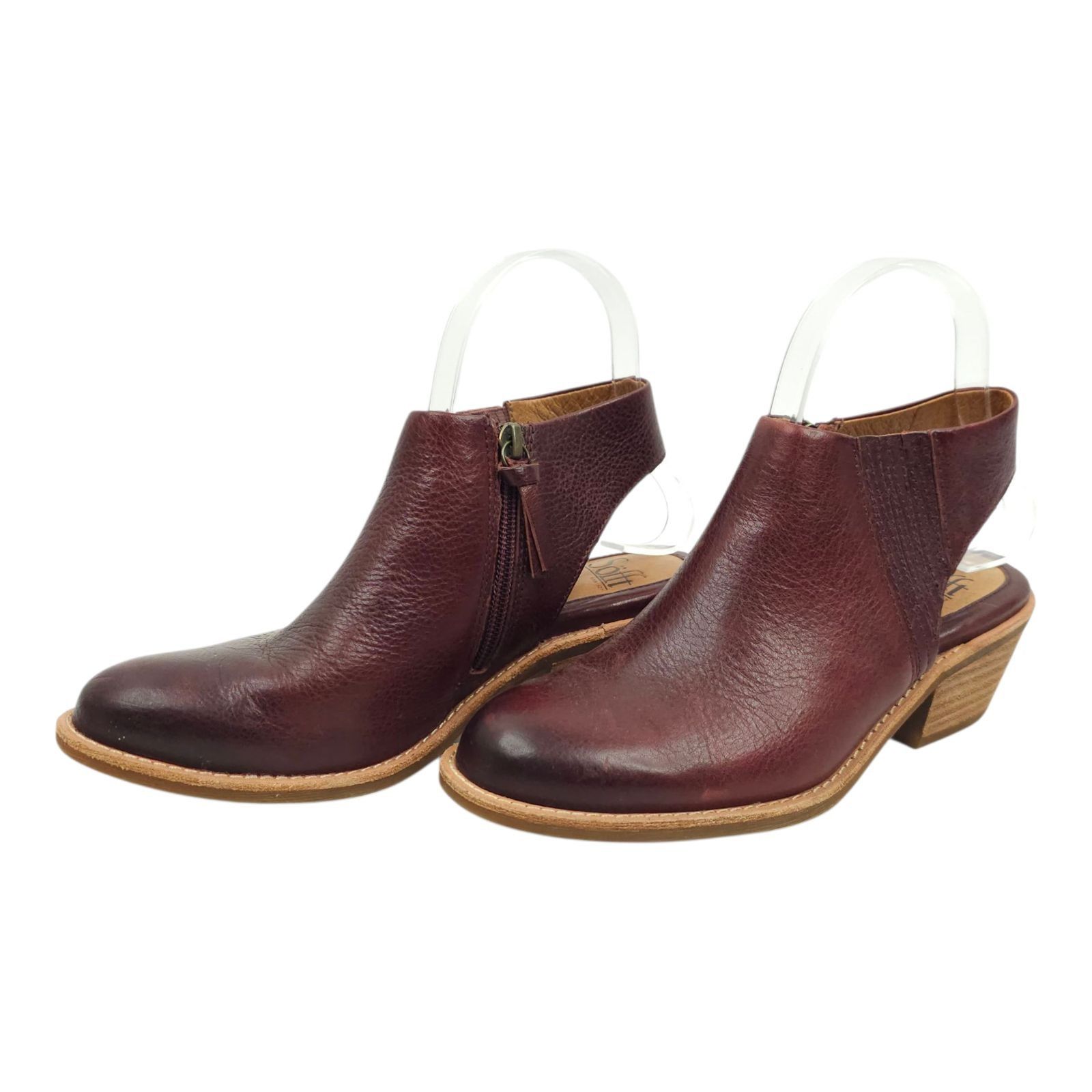 Other Sofft Arabia Slingback Bootie Women 6M Port Leather Maroon Size US 6 / IT 36 - 1 Thumbnail