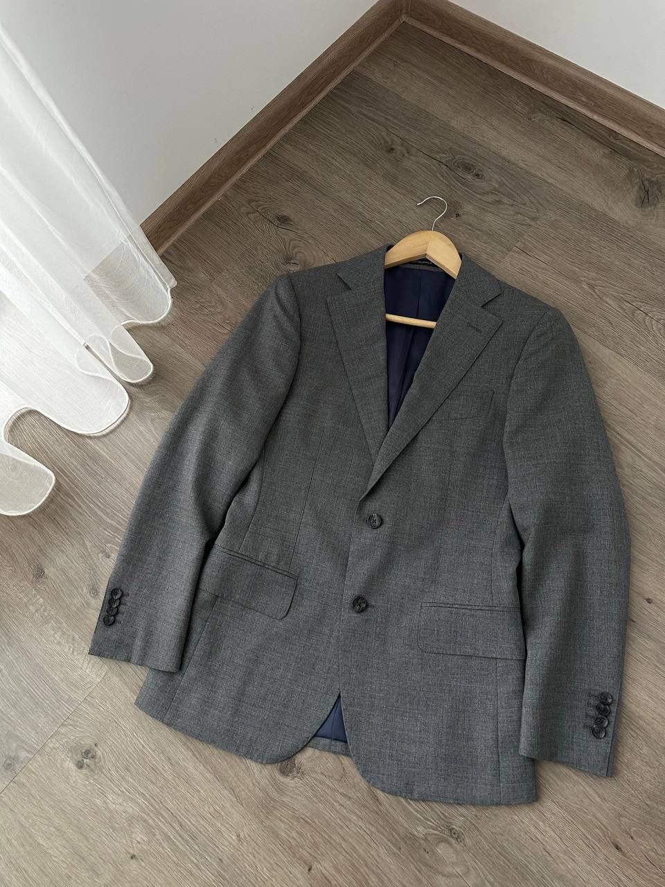 Suitsupply × Vintage Vintage Suitsupply Brescia Spalla Ferrara Gray Mens 42 Suit Size 42S - 16 Thumbnail