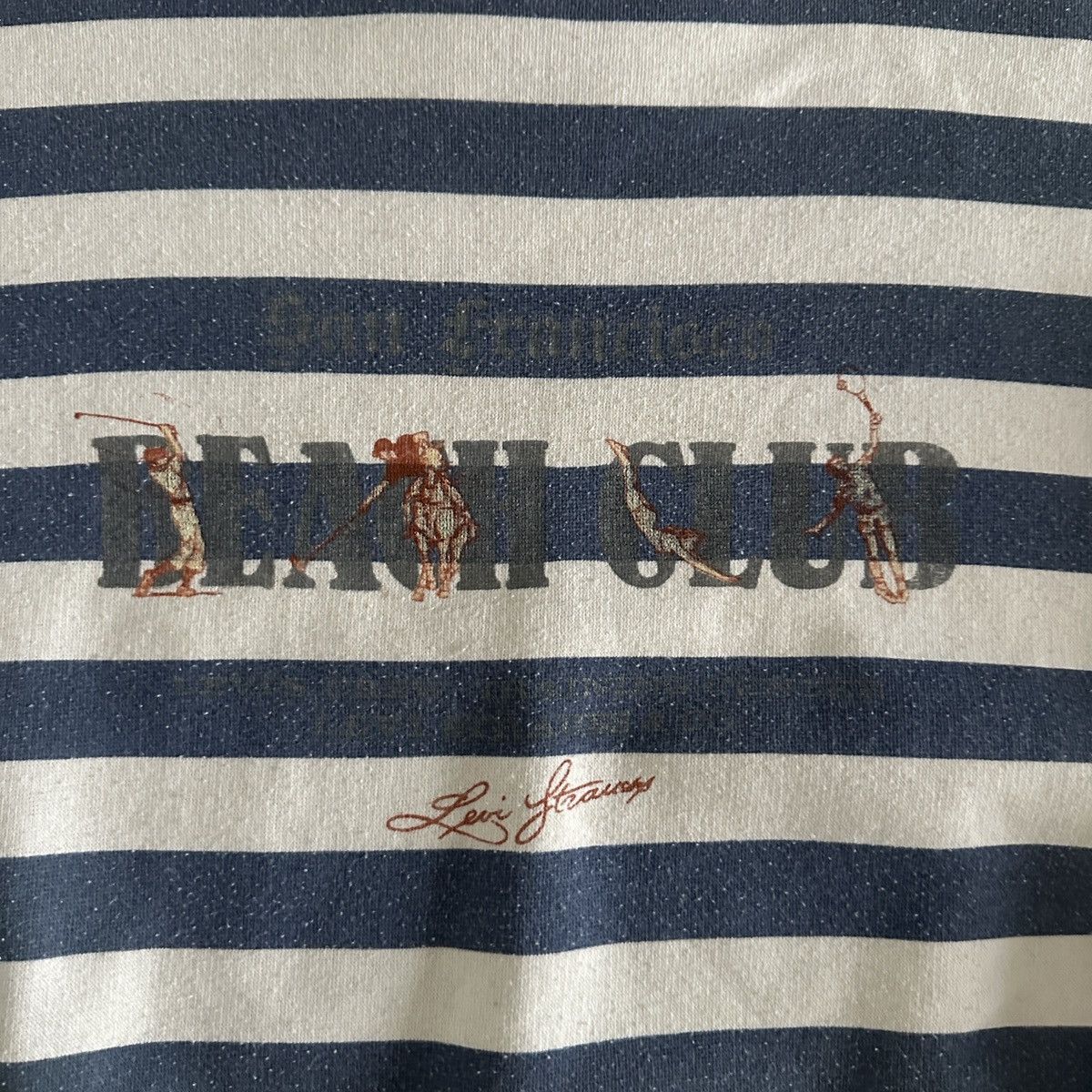 Levi's Vintage Clothing Vintage 80s Levis Beach Club striped oversize sweatshirt y2k Size US M / EU 48-50 / 2 - 4 Thumbnail
