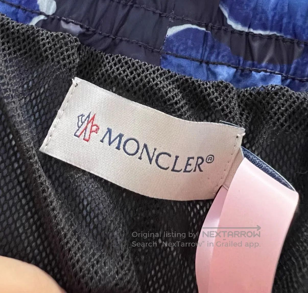 Moncler Blue Floral Print Drawstring Shorts Size 32. Size US 32 / EU 48 - 3 Thumbnail