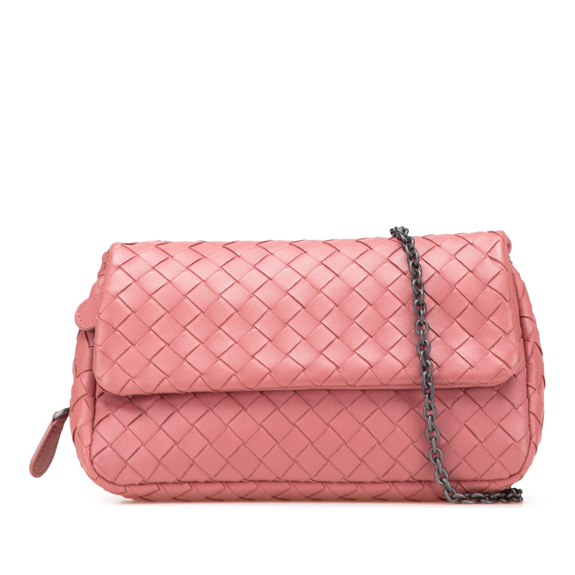 Bottega Veneta Bottega Veneta Mini Nappa Intrecciato Expandable Chain Crossbody Size ONE SIZE - 1 Thumbnail