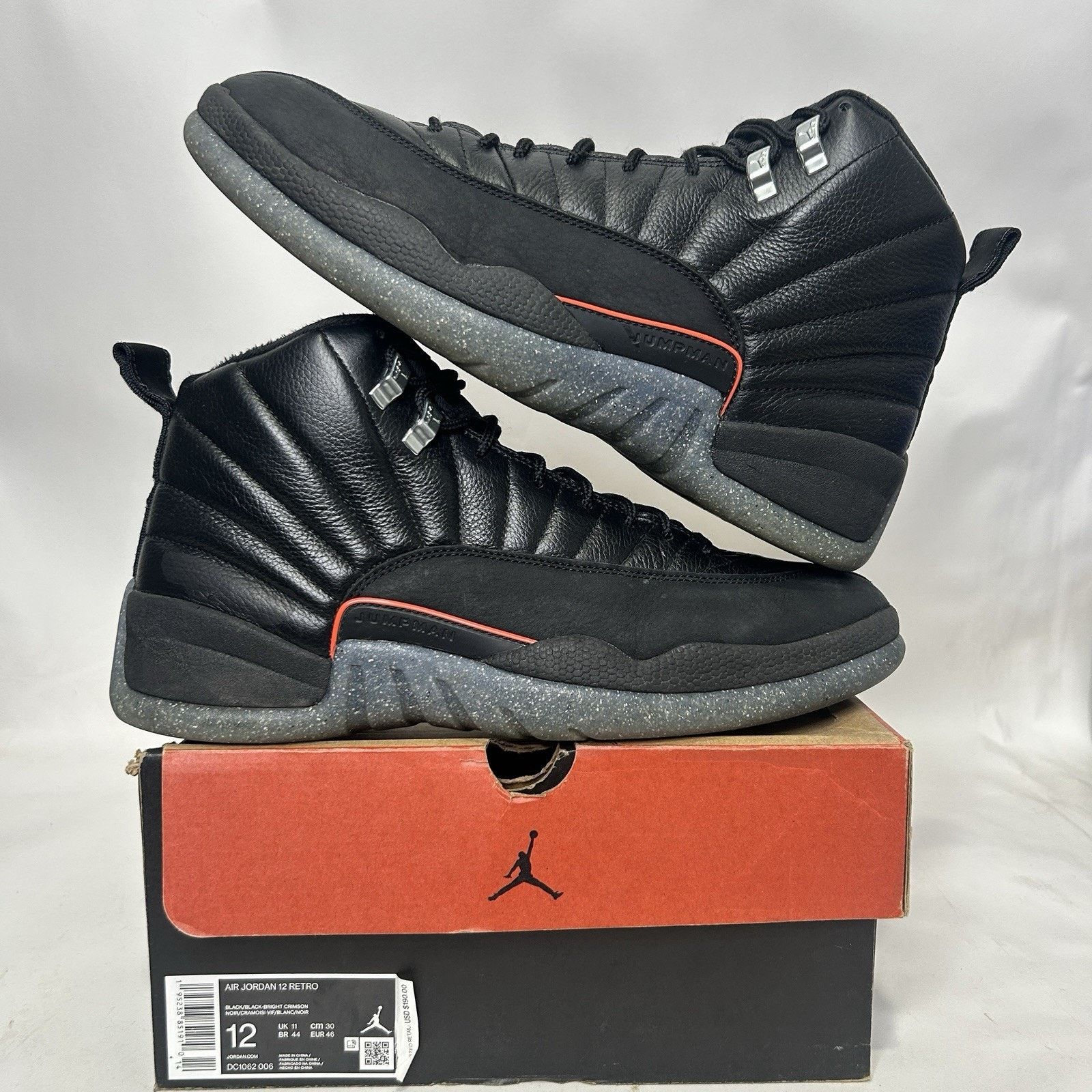 Jordan Brand Nike Air Jordan 12 Retro "Utility/Black Bright Crimson” Size US 12 / EU 45 - 1 Thumbnail