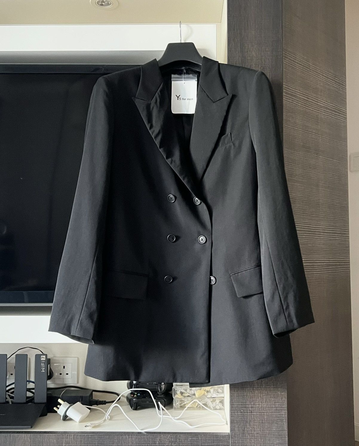 Yohji Yamamoto 25SS Y's for men WOOL GABARDINE DOUBLE-BREASTED JACKET Size US L / EU 52-54 / 3 - 1 Thumbnail