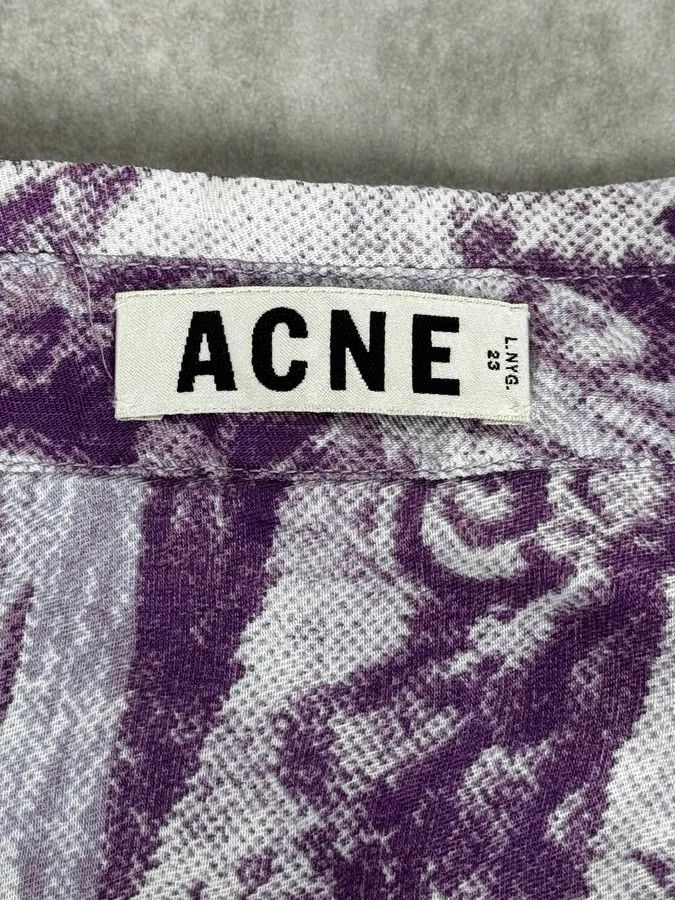 Acne Studios SS2013 Acne Studios Purple Dollar Short Sleeve Shirt Size US S / EU 44-46 / 1 - 10 Thumbnail