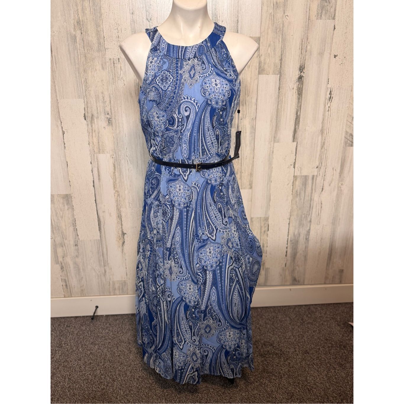 Tommy Hilfiger Tommy Hilfiger Blue Paisley Halter Maxi Dress Size 6 Size S / US 4 / IT 40 - 2 Thumbnail
