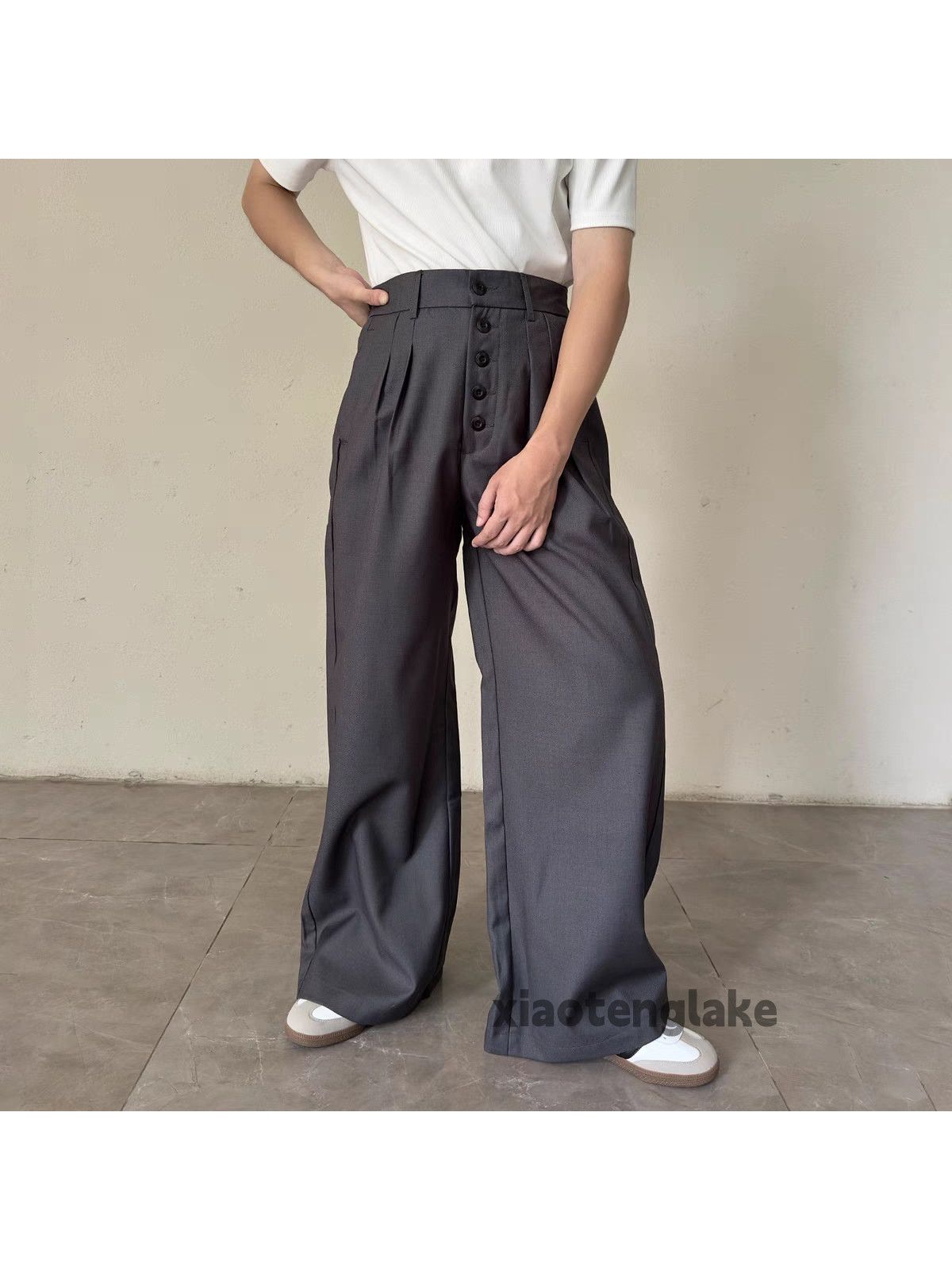 Designer × Vintage urban retro loose baggy bootcut flared yuppie pants Size US 32 / EU 48 - 2 Thumbnail