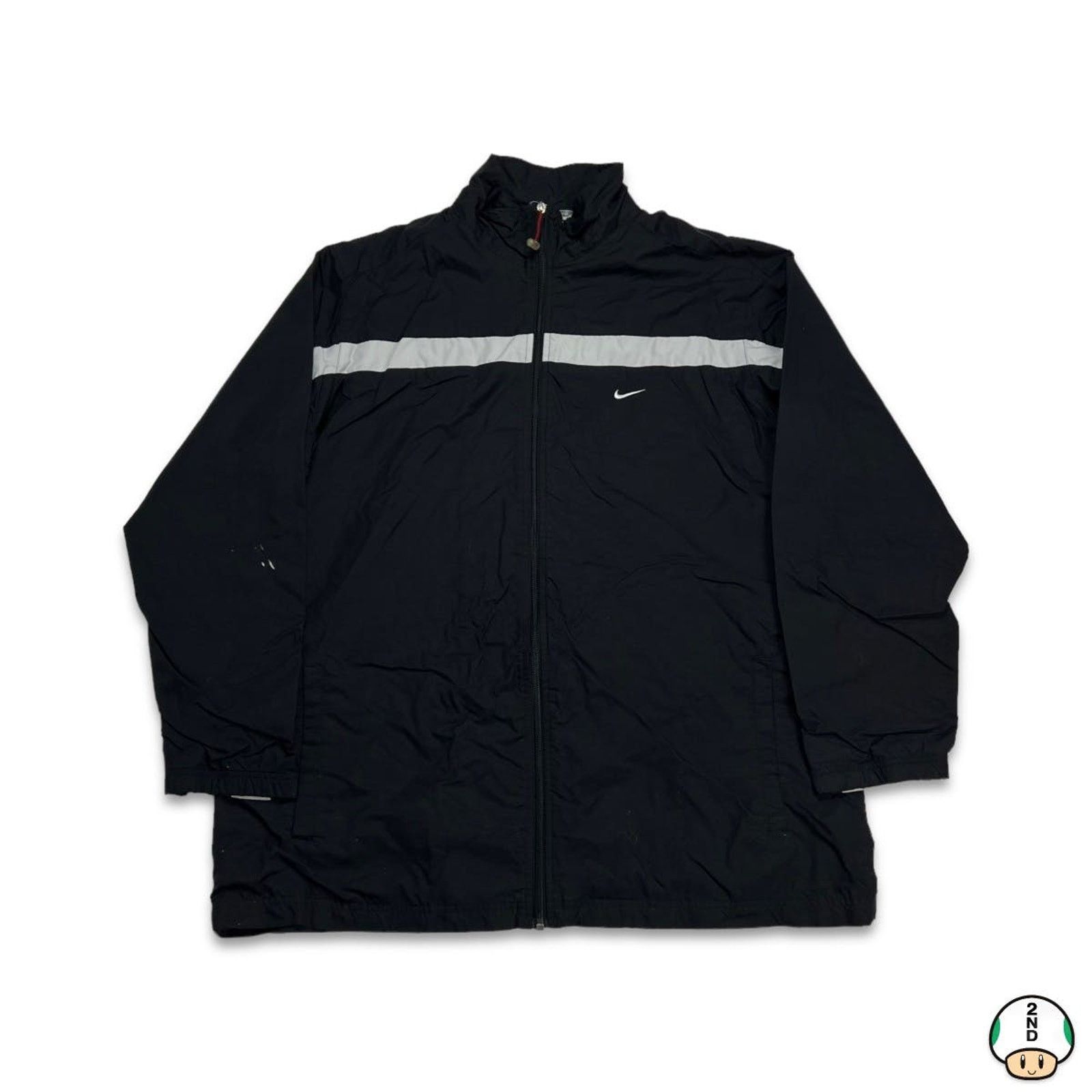 Nike × Vintage Nike Sportswear Jacket XL Swoosh Zip Outdoor Windbreaker Size US XL / EU 56 / 4 - 1 Thumbnail