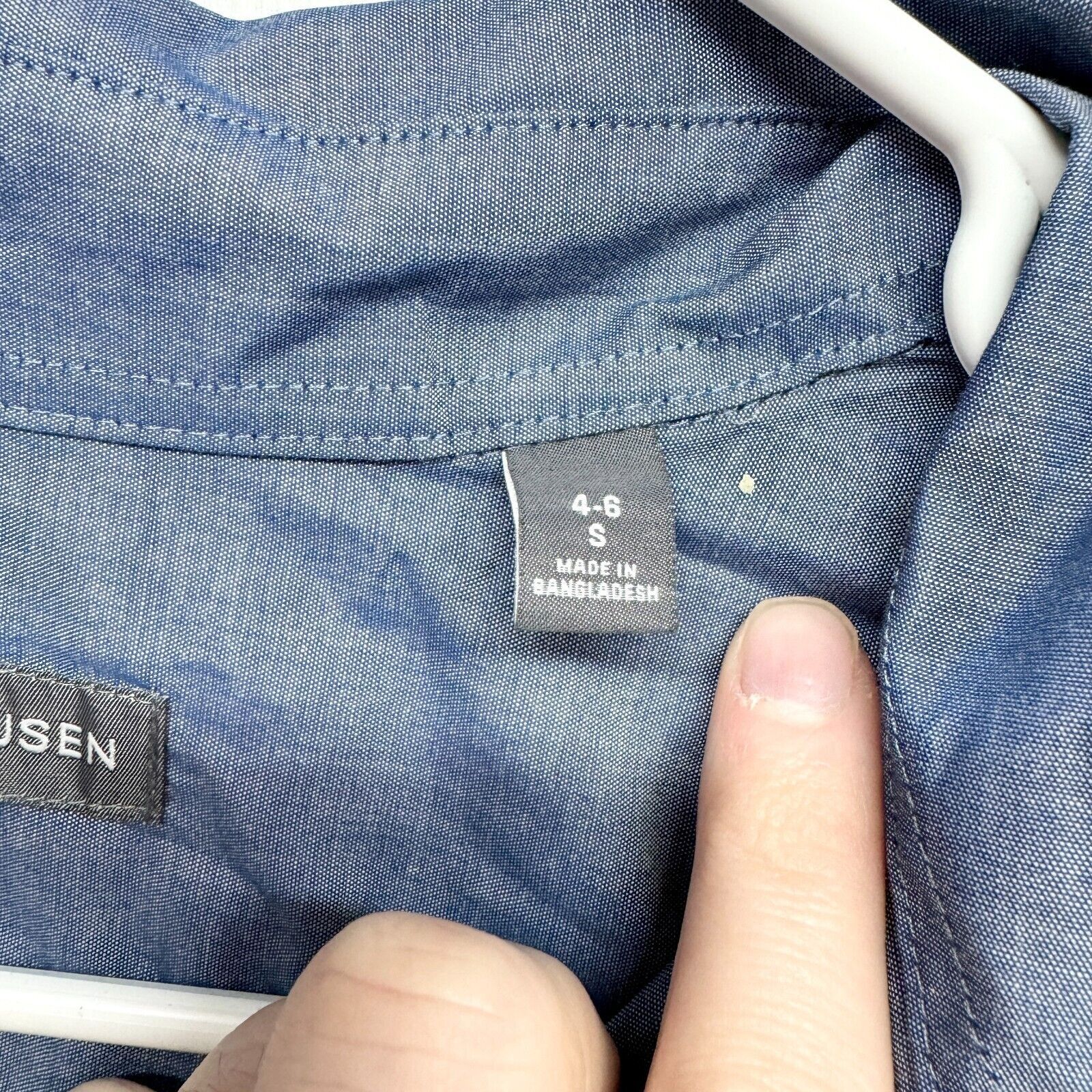Van Heusen VAN HEUSEN Button Up Size S 4-6 Blue Long Sleeve Cotton Size S / US 4 / IT 40 - 3 Thumbnail