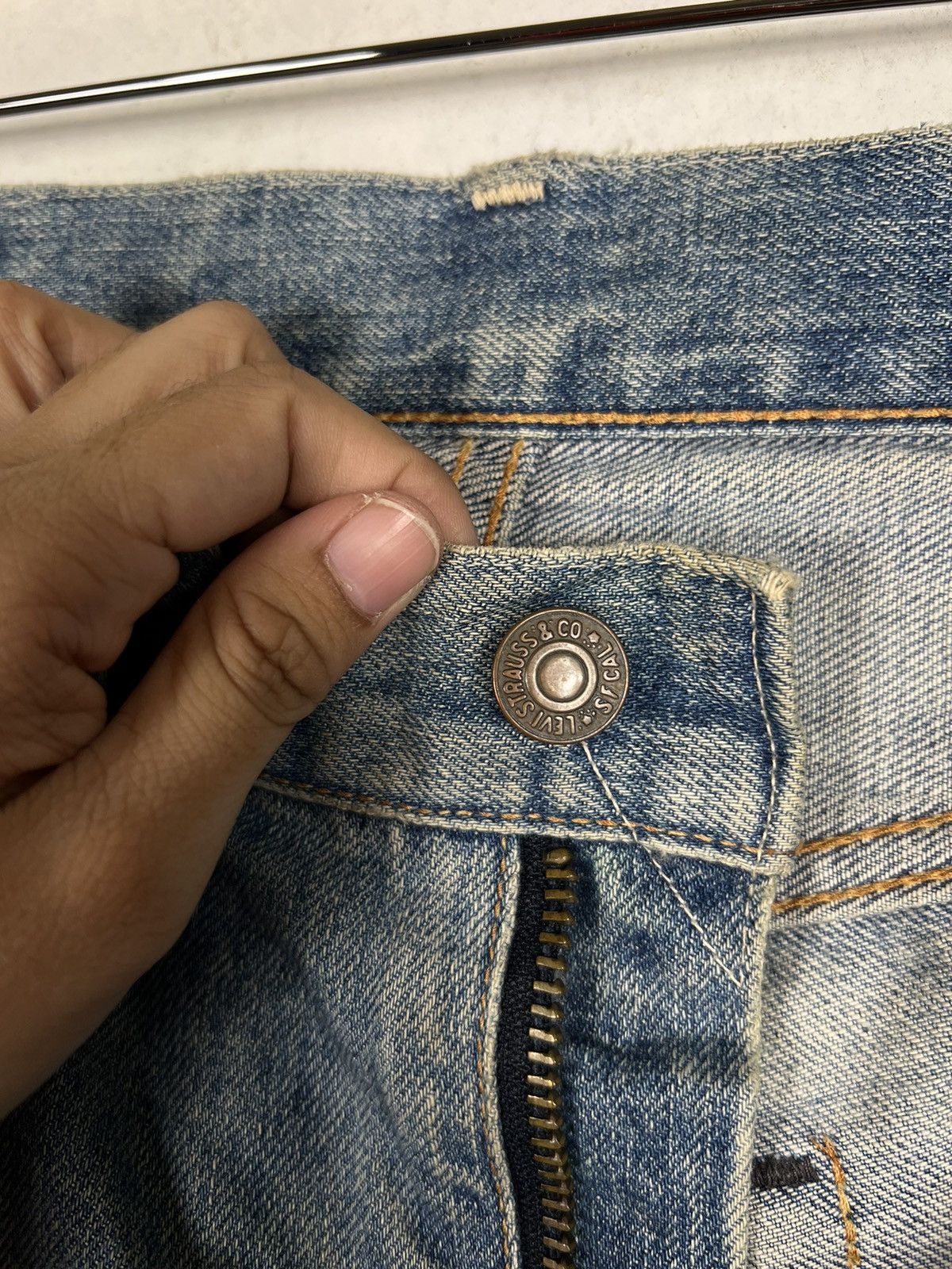 Levi's × Levi's Vintage Clothing 🔥 VINTAGE LEVIS BIG E REDLINE DISTRESSED DENIM Size US 32 / EU 48 - 12 Thumbnail
