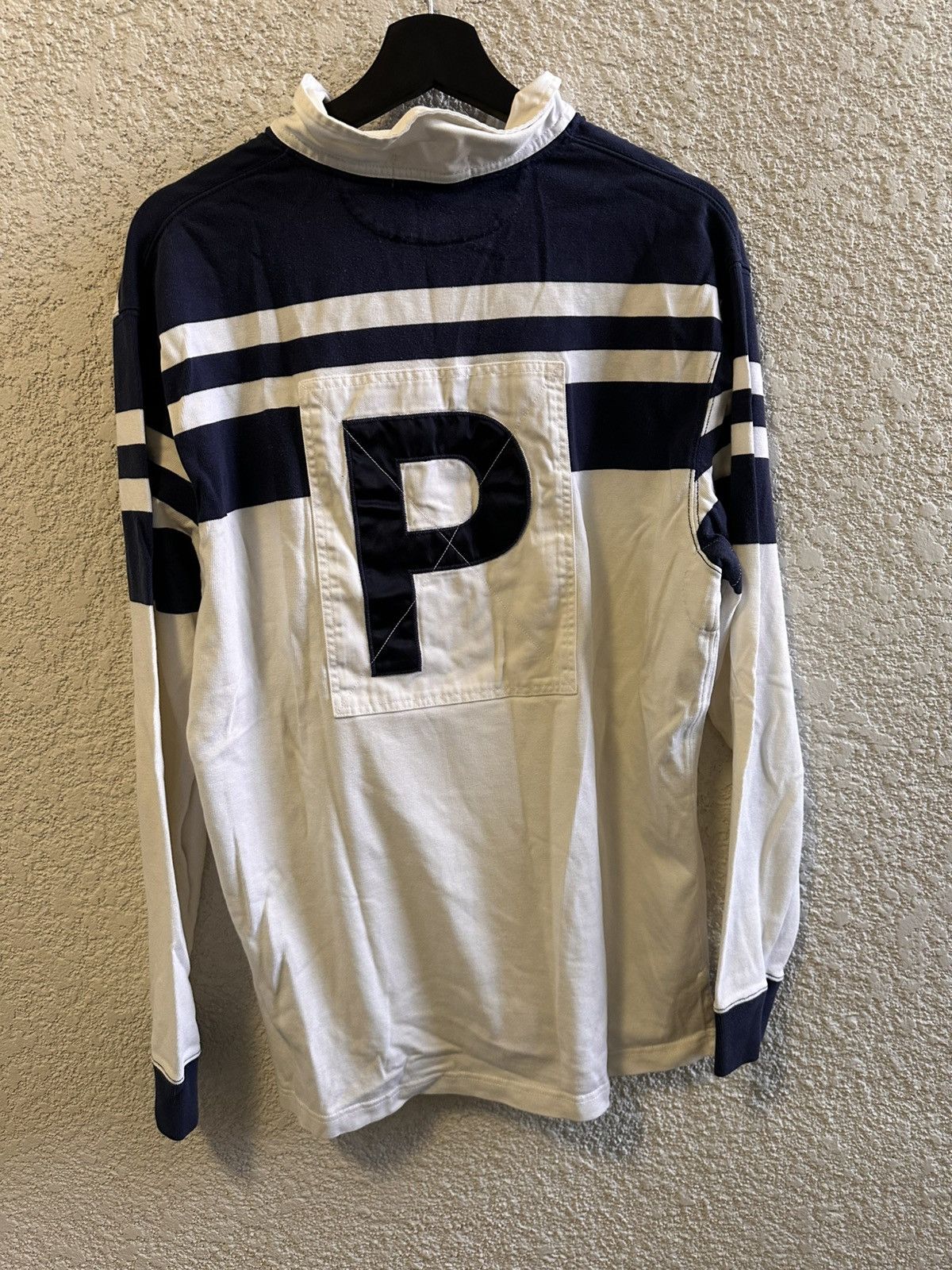 Polo Ralph Lauren Polo Ralph Lauren Rugby Shirt Blue White Embroidered Crest Size US L / EU 52-54 / 3 - 2 Thumbnail