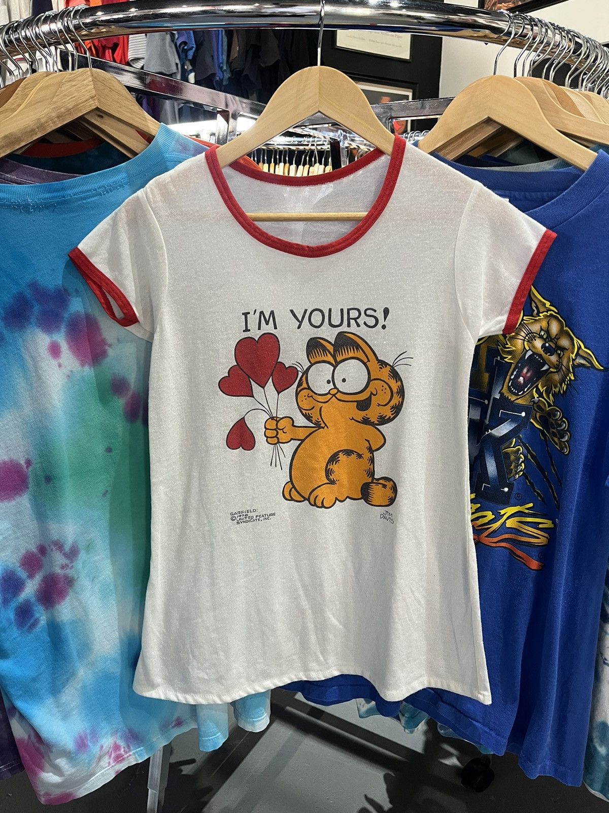 Vtg 1978 Garfield Florida T Shirt Single Stitch Velva Sheen