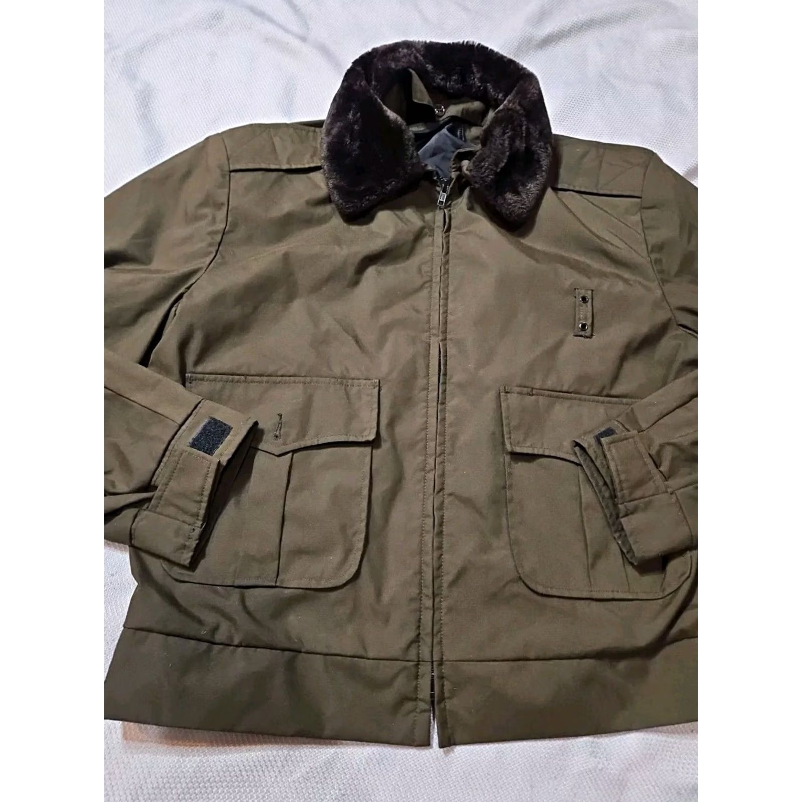Vintage Duty Champ Mens Brown Button-Up Coat Jacket Vintage USA Bomber L Size US L / EU 52-54 / 3 - 4 Thumbnail