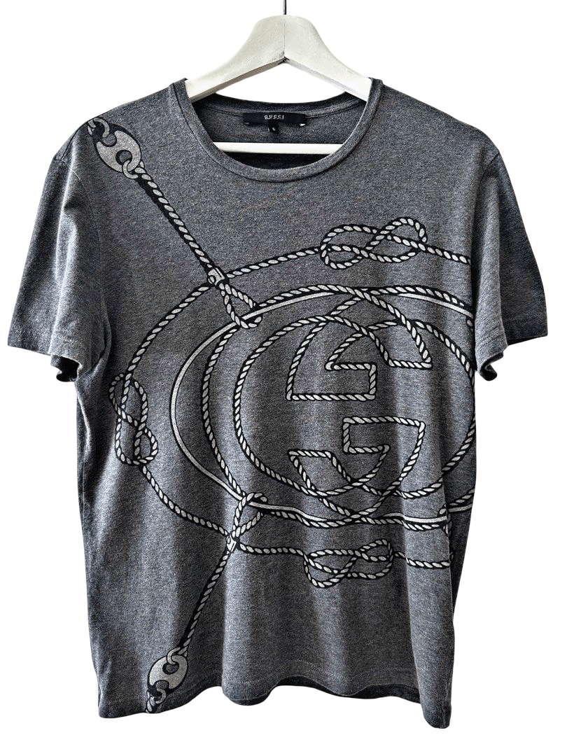 Gucci Gucci Gray Knot Double G Tee Size US S / EU 44-46 / 1 - 2 Thumbnail
