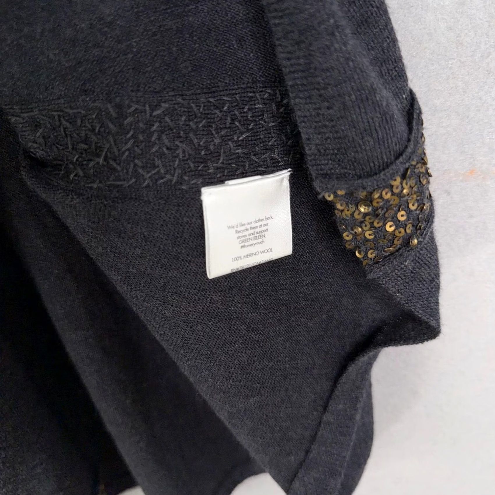 Eileen Fisher Eileen Fisher Sweater Womens Small Grey Merino Wool Sequin Side Trim Pullover Size S / US 4 / IT 40 - 4 Thumbnail