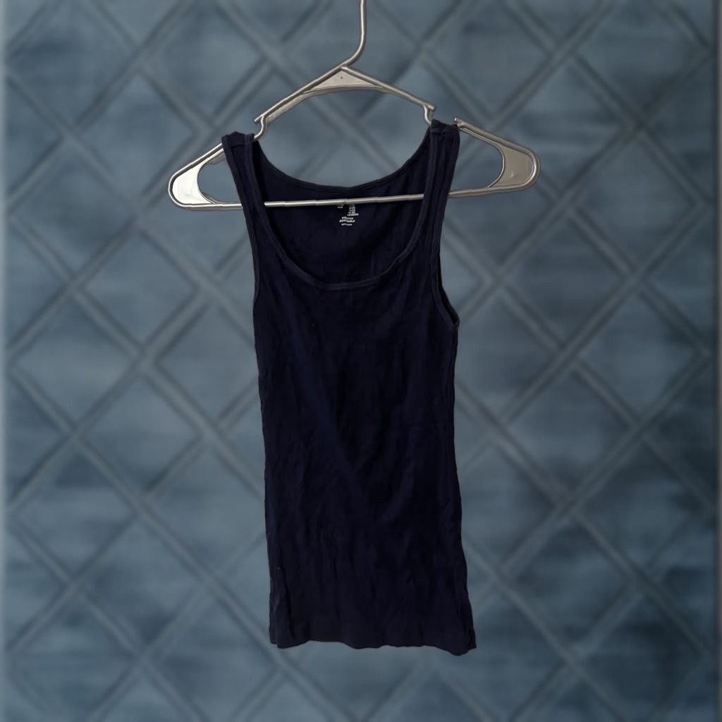 Gap Gap Tank Women XS Navy Blue Solid Sleeveless Crew Neck Blouse Size XS / US 0-2 / IT 36-38 - 1 Thumbnail