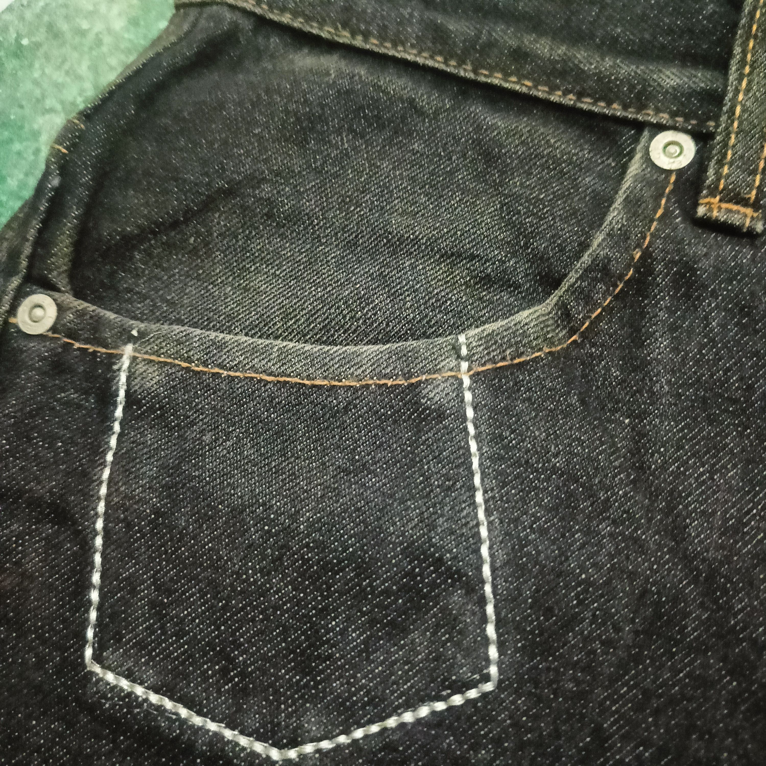 Japanese Brand Cezer baggy black Jeans embroidered pocket Size US 32 / EU 48 - 7 Thumbnail