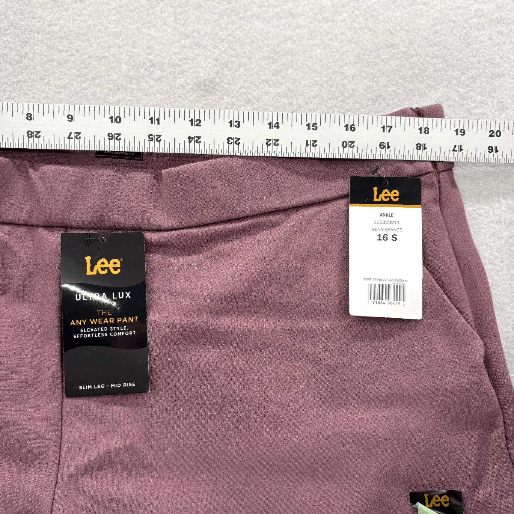 Lee Lee Ultra Lux Any Wear Pants Womens 16 Short Purple Ankle Ponte Stretch NWT Size 38" / US 16 / IT 52 - 6 Thumbnail