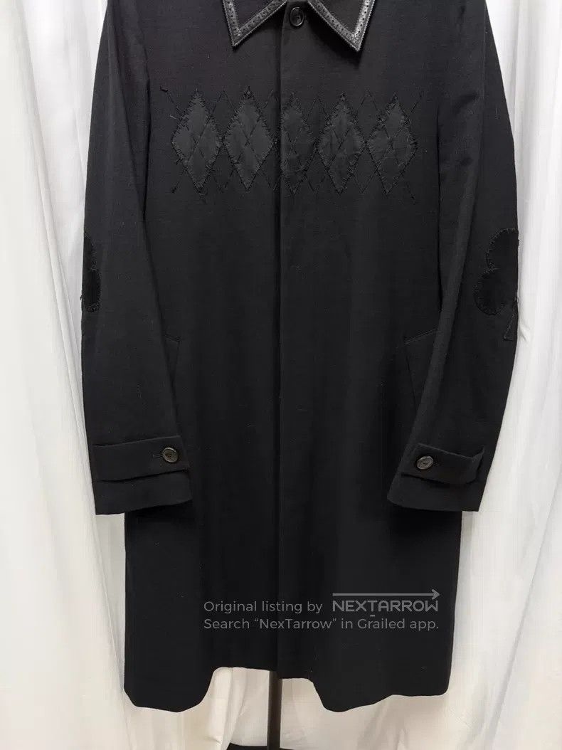 Number (N)ine Number (N)ine Leather Patch Wool Coat Size US L / EU 52-54 / 3 - 3 Thumbnail