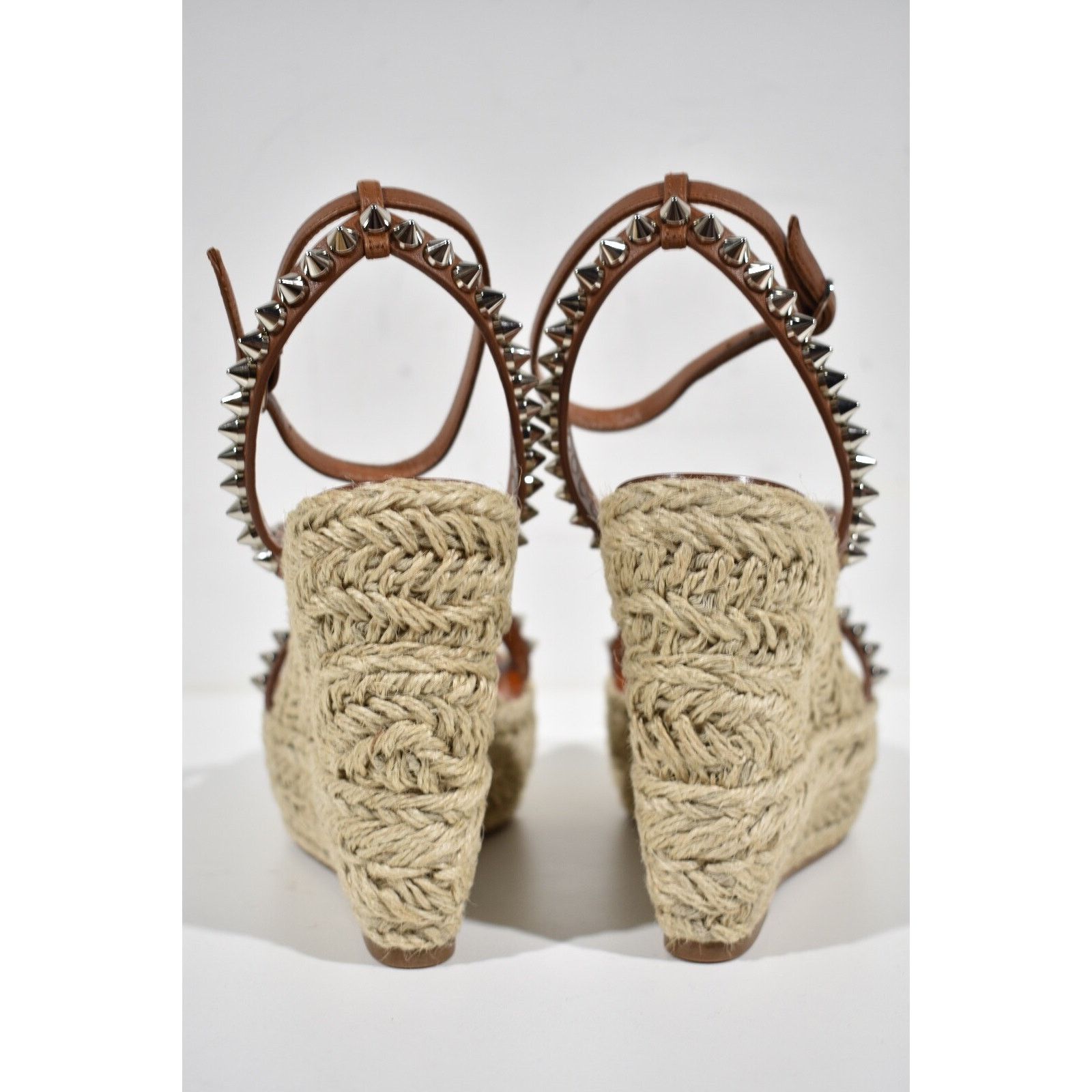 Christian Louboutin Mafaldina Zeppa 120 Brown Platform Wedge Sandal Heel Pump 39 Size US 9 / IT 39 - 11 Thumbnail