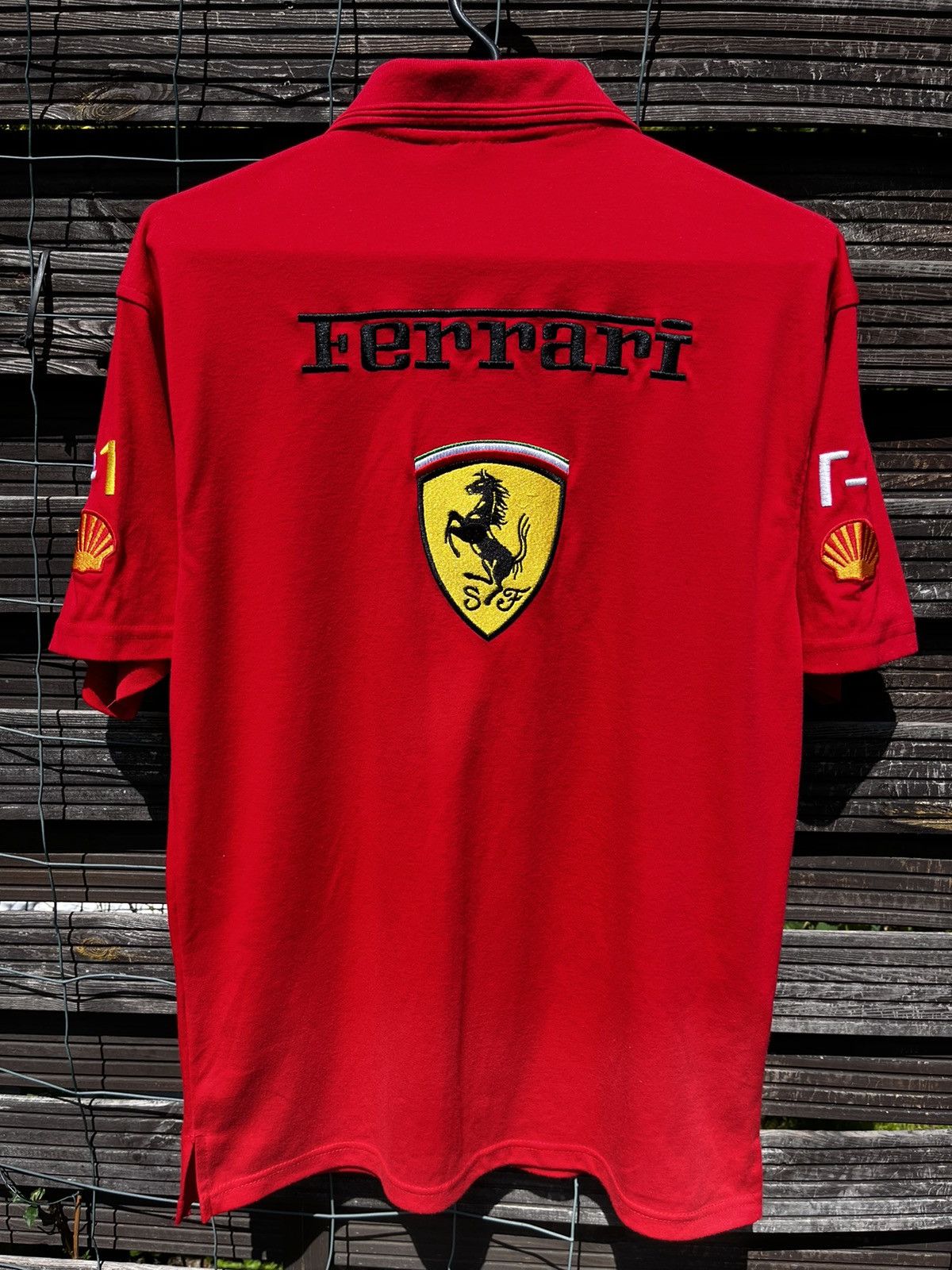Vintage 🏎️ VINTAGE FERRARI F1 BIG LOGO NASCAR RACING STREETWEAR POLO Size US XXL / EU 58 / 5 - 1 Thumbnail