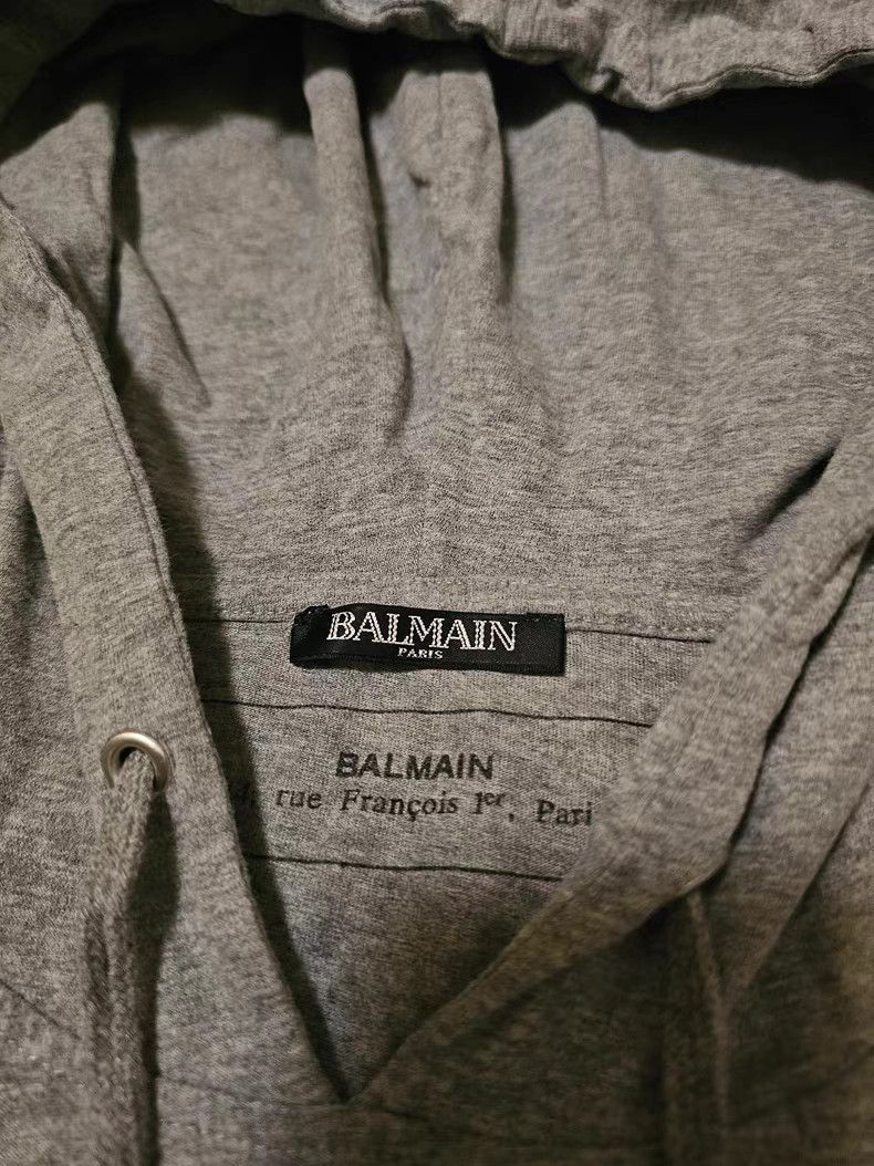 Balmain Balmain Long Sleeve Hooded T-shirt, Flocked Logo Size US L / EU 52-54 / 3 - 5 Thumbnail
