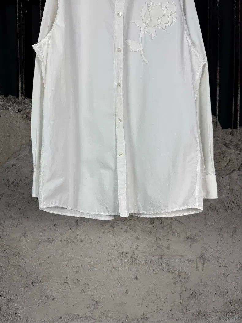 Valentino Valentino White rose shirt Size XS / US 0-2 / IT 36-38 - 4 Thumbnail
