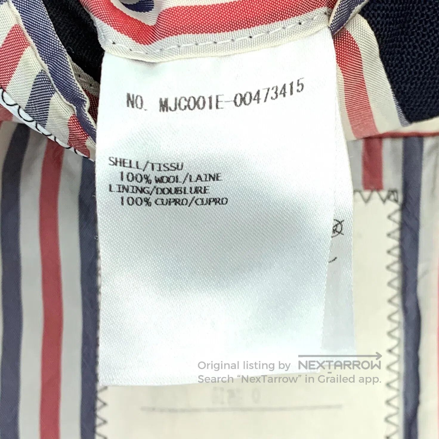 Thom Browne Thom Browne Dark Blue Wool Blazer Jacket| Size US XS / EU 42 / 0 - 7 Thumbnail