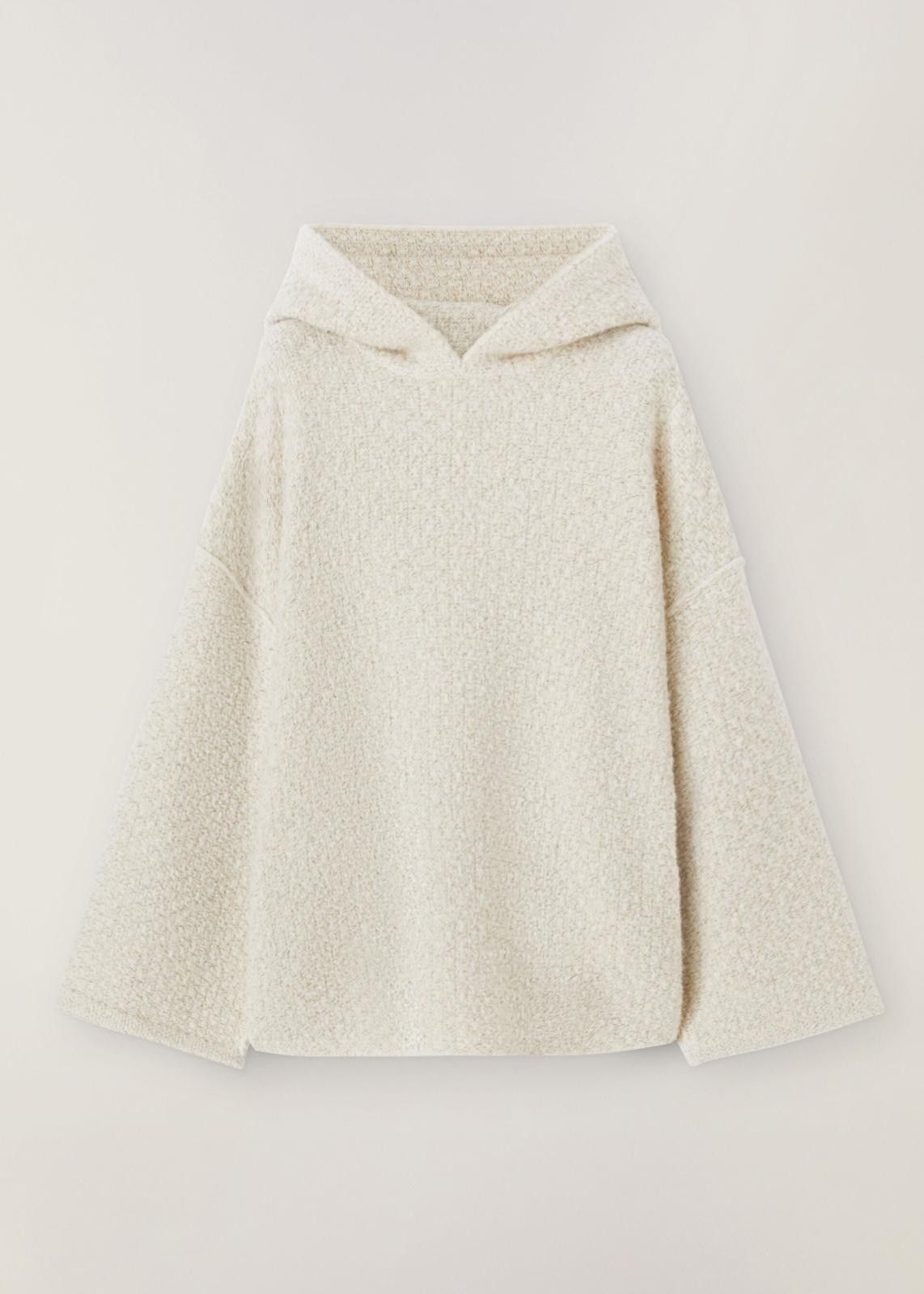 Loro Piana o1srvl11e0824 Size: OS / Poncho Hooded Cape in Off White Size ONE SIZE - 1 Thumbnail