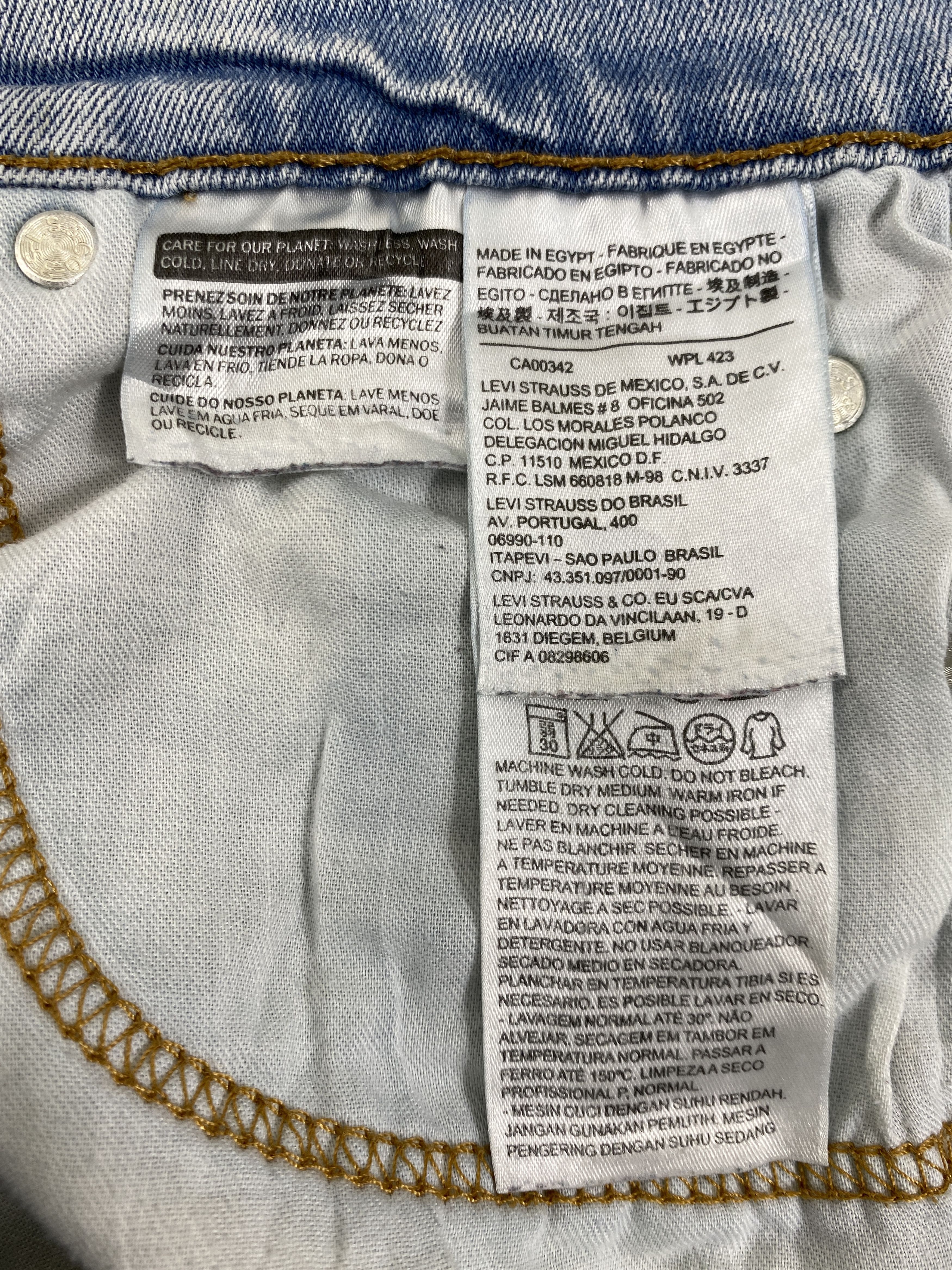 Japanese Brand Light Wash Vintage Levi's 513 Denim 29x31 -JN370 Size US 29 - 8 Thumbnail