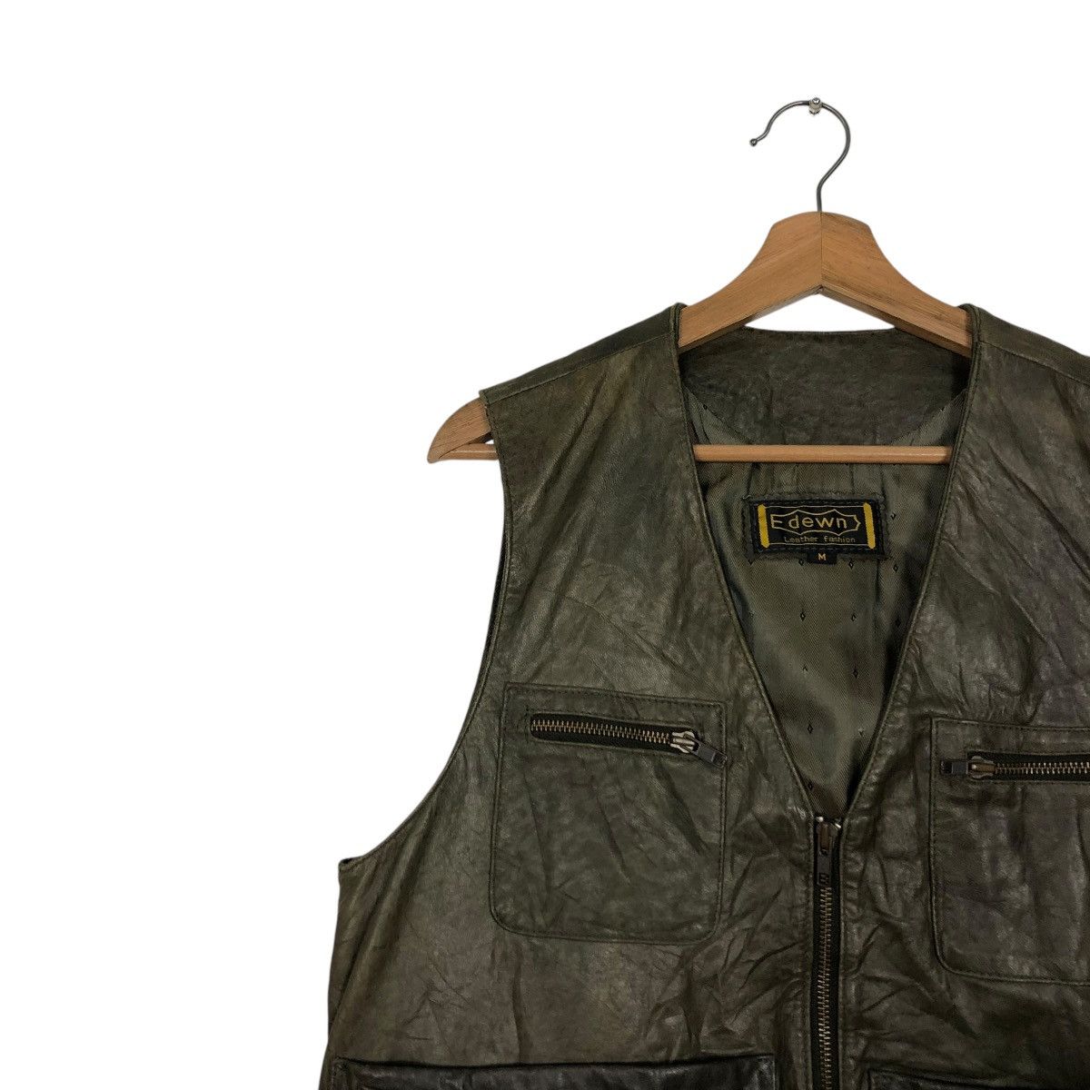 Genuine Leather 🔥VINTAGE GENUINE LEATHER BIKER JACKET DEWN ISSEY MIYAKE Size US M / EU 48-50 / 2 - 9 Thumbnail