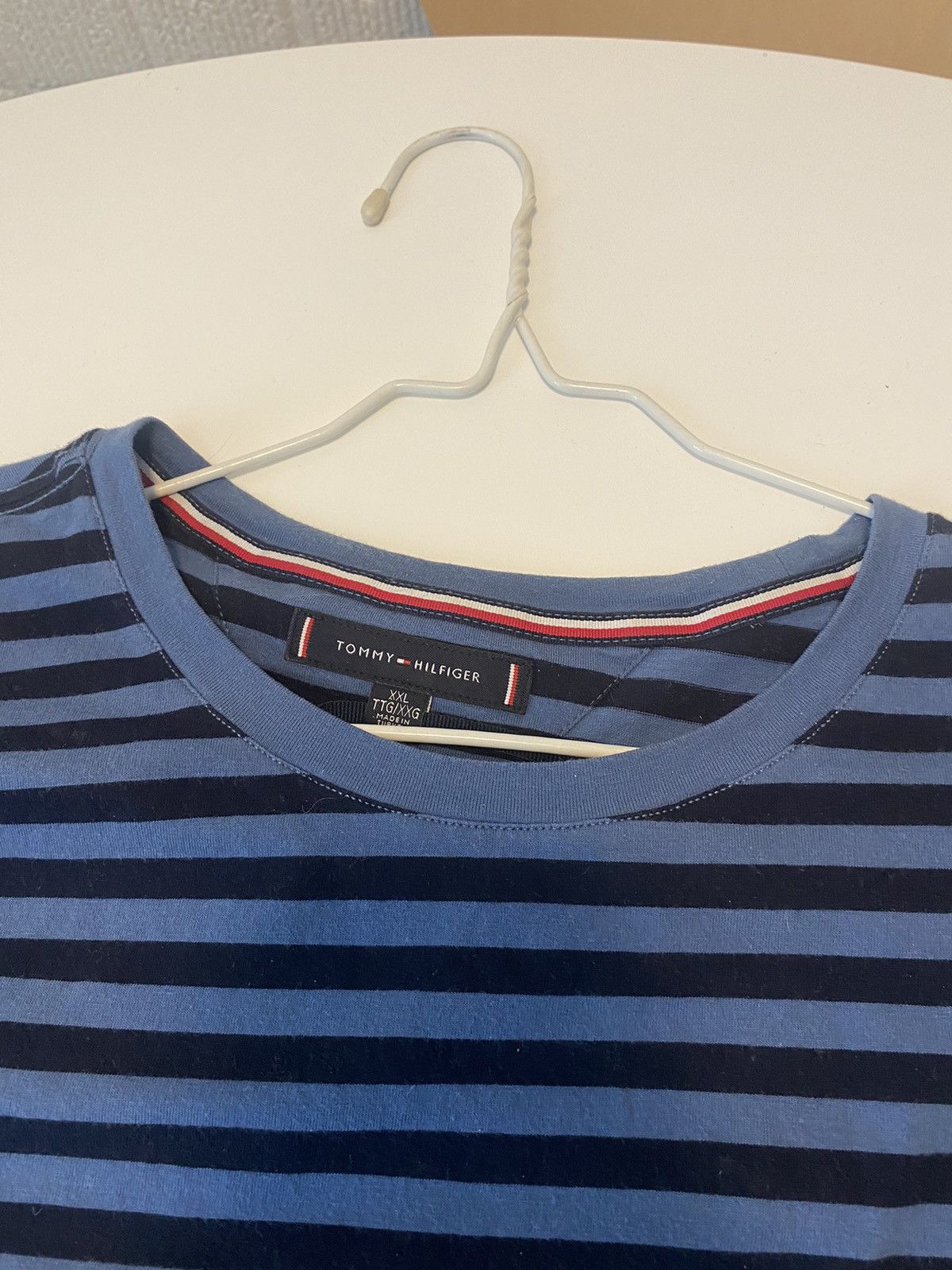 Tommy Hilfiger × Tommy Jeans Navy Blue Tommy Hilfiger Striped T-Shirt Size US XL / EU 56 / 4 - 4 Thumbnail
