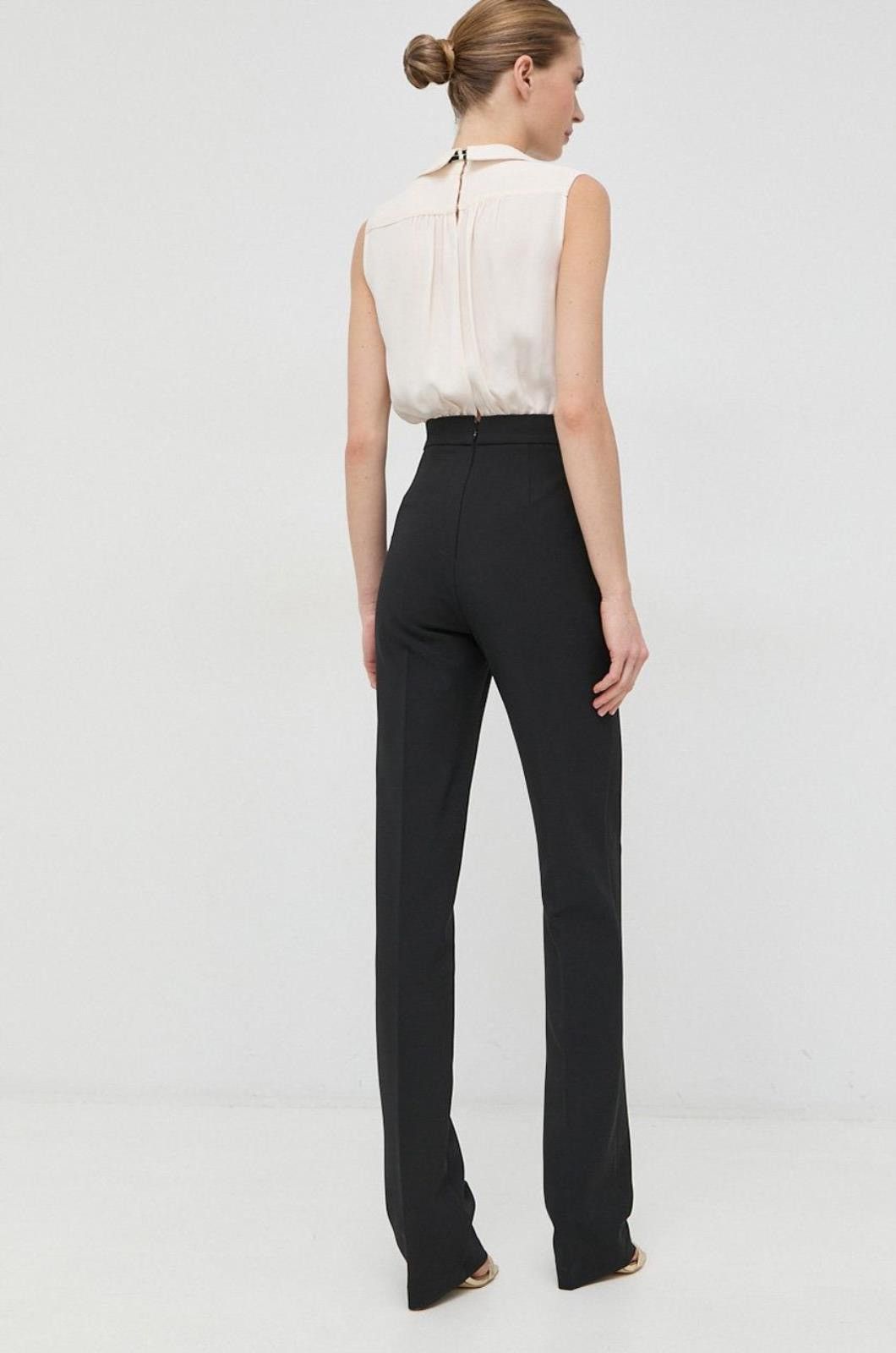Elisabetta Franchi Elisabetta Franchi Black High Rise Pants Wide Leg IT 42 Size 28" / US 6 / IT 42 - 2 Thumbnail