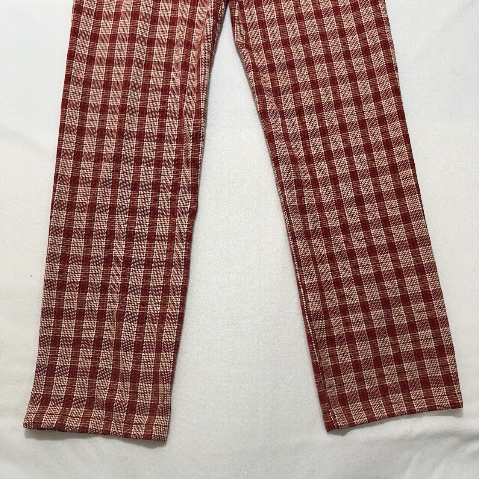 Brandy Melville Brandy Melville One Size Red Plaid High Rise Tilden Pants Size 24" / US 00 / IT 34 - 9 Thumbnail