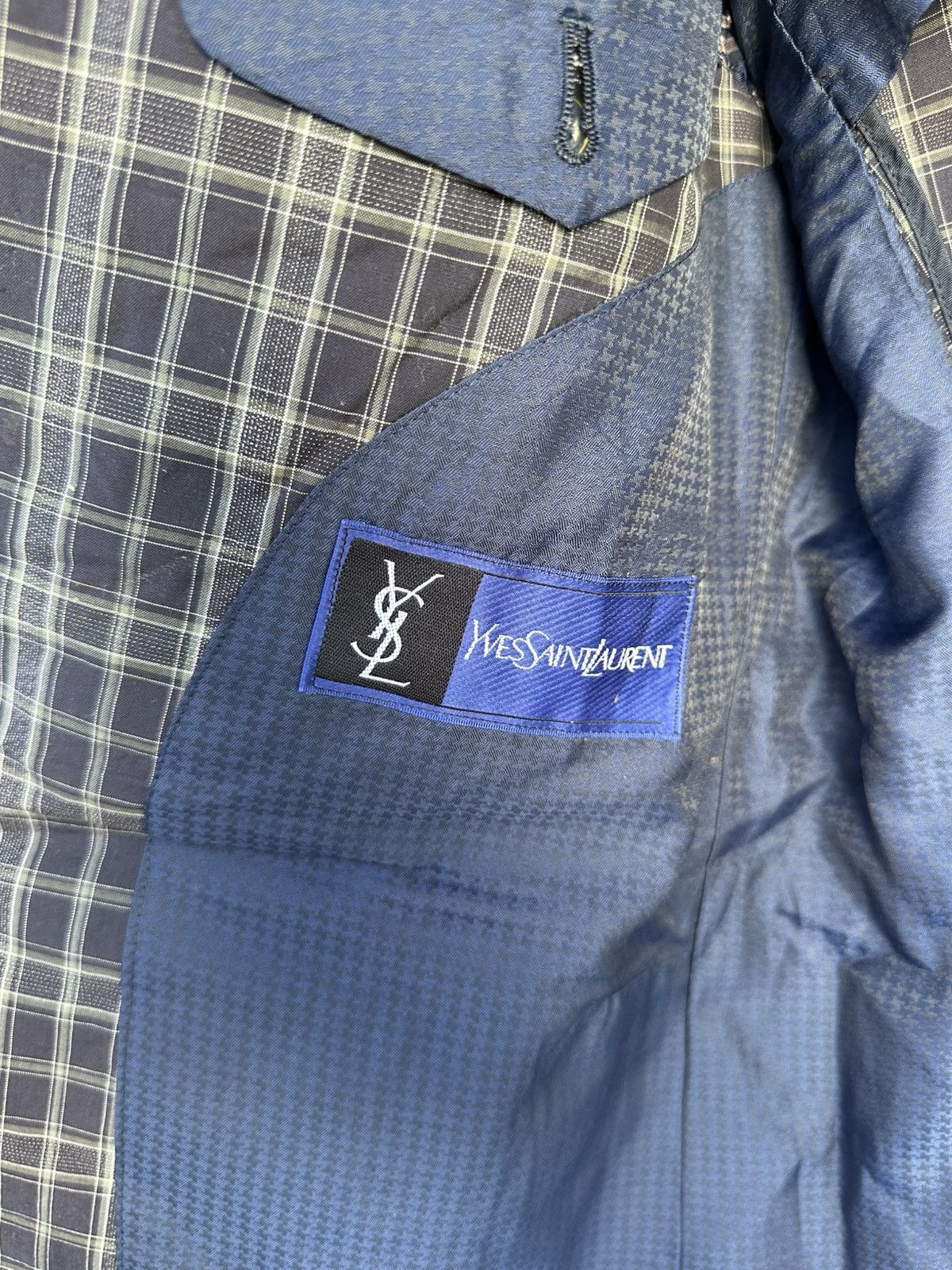 Vintage × Yves Saint Laurent Yves Saint Laurent Checkered Blazer Size 40R - 14 Thumbnail