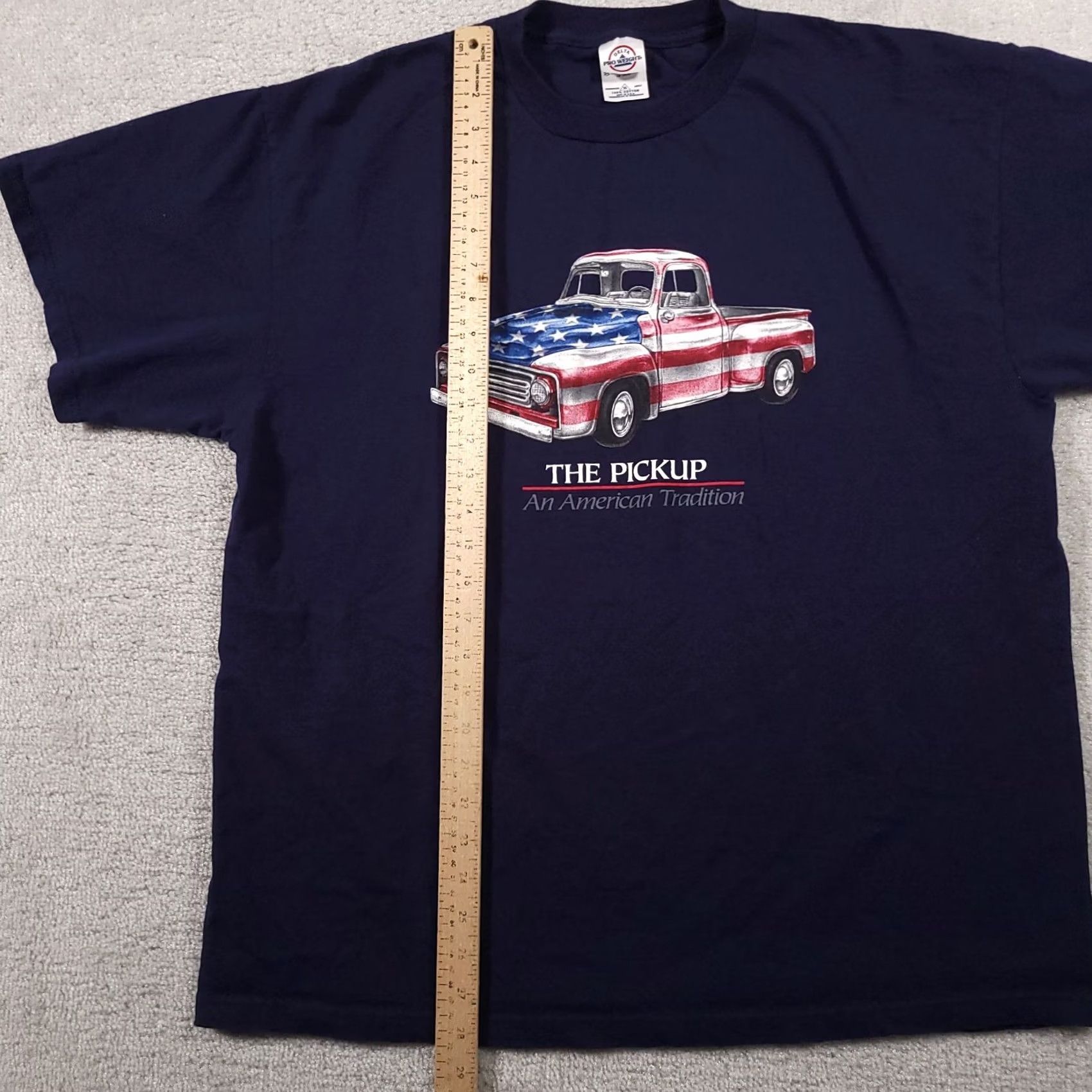 Delta VINTAGE Pickup Truck Shirt Mens XL Blue Short Sleeve American Tradition USA Dad Tee Size US XL / EU 56 / 4 - 7 Thumbnail