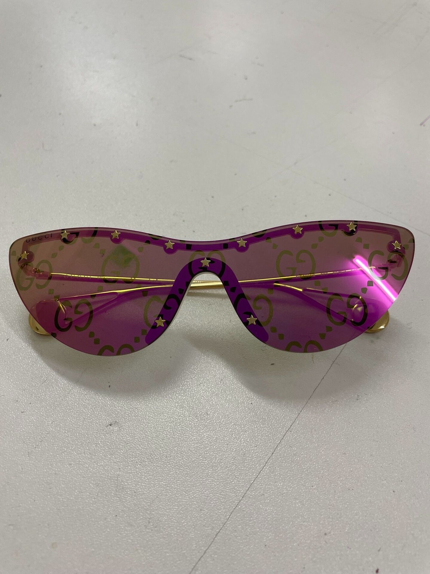 Gucci Gucci GG0666S Shield Sunglasses Size ONE SIZE - 1 Thumbnail