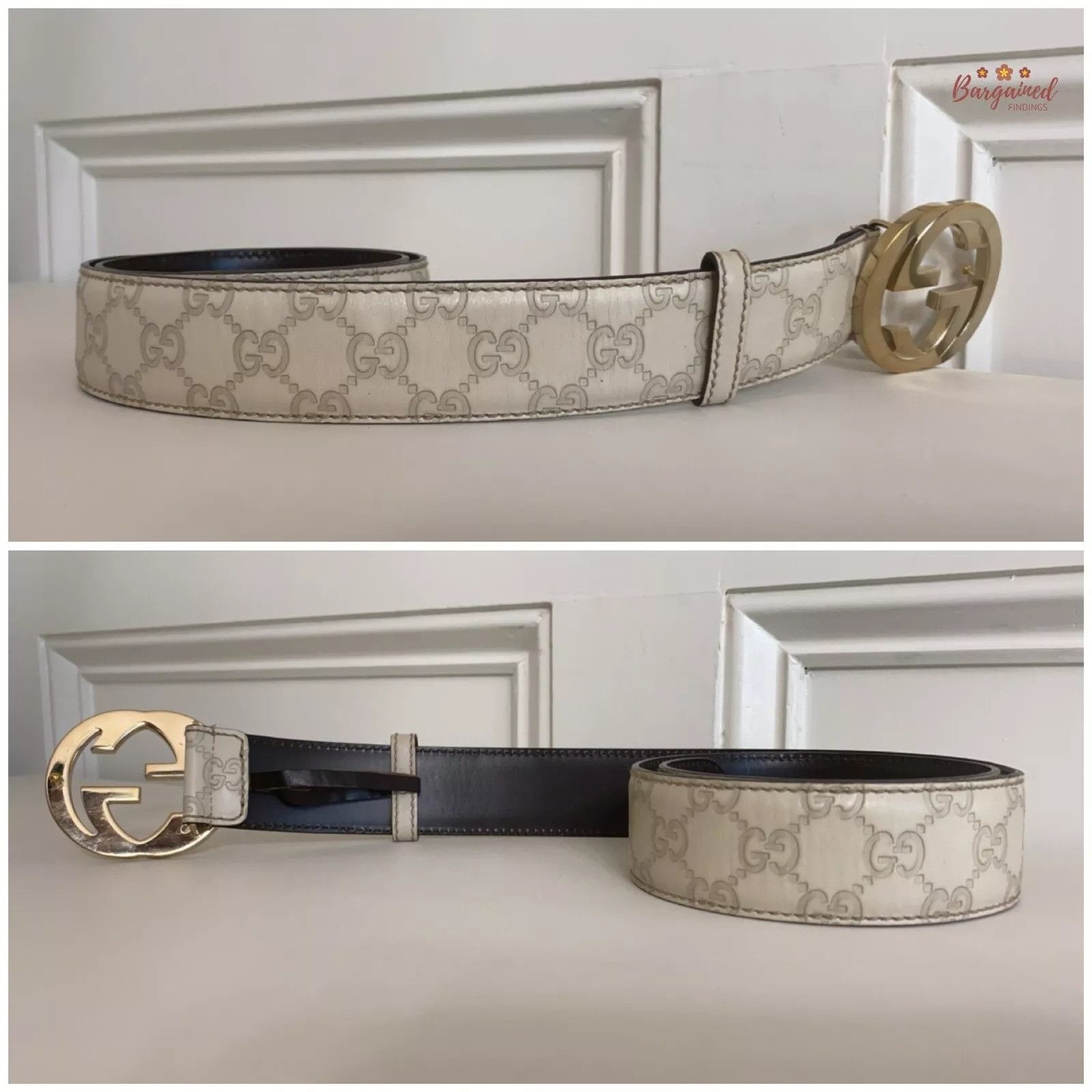 Gucci Gucci Guccissima Leather Gold Interlocking G Buckle Belt Size 30 - 7 Thumbnail