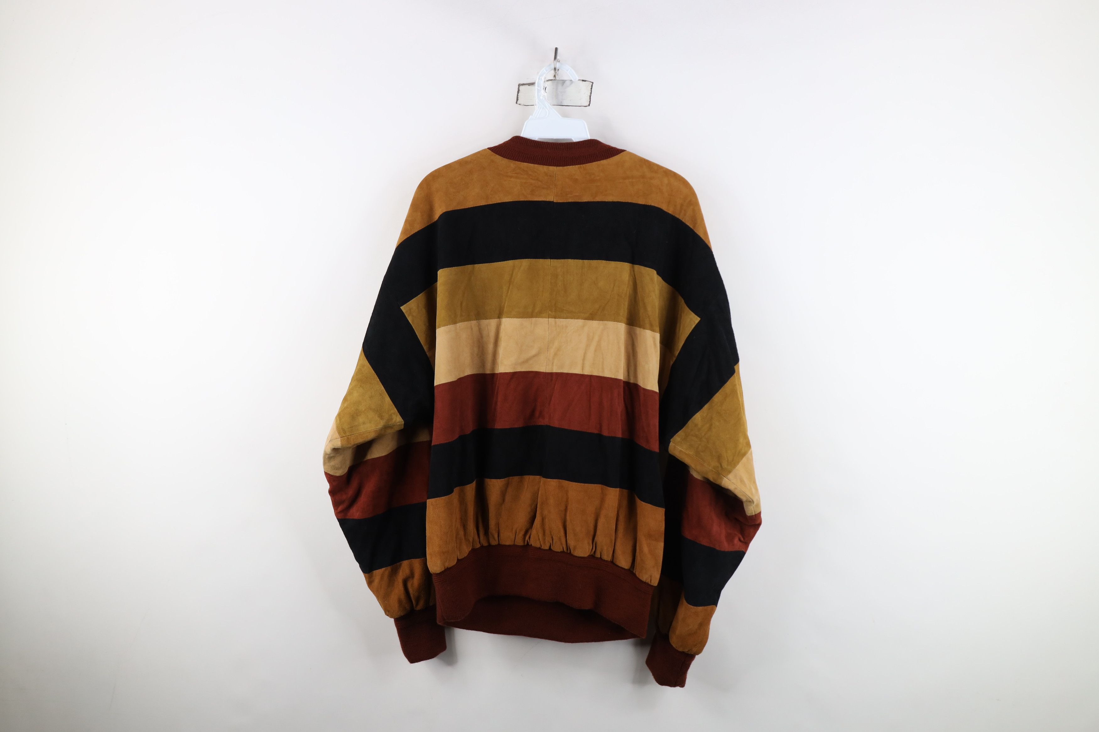 Vintage Vintage 90s Streetwear Reversible Suede Leather Silk Jacket Size US S / EU 44-46 / 1 - 9 Thumbnail