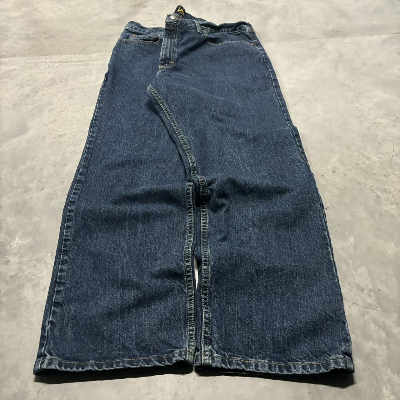 Japanese Brand × Vintage Crazy Vintage Y2K/2000s Baggy Dark Wash Skater Denim Jeans! Size US 40 / EU 56 - 3 Thumbnail