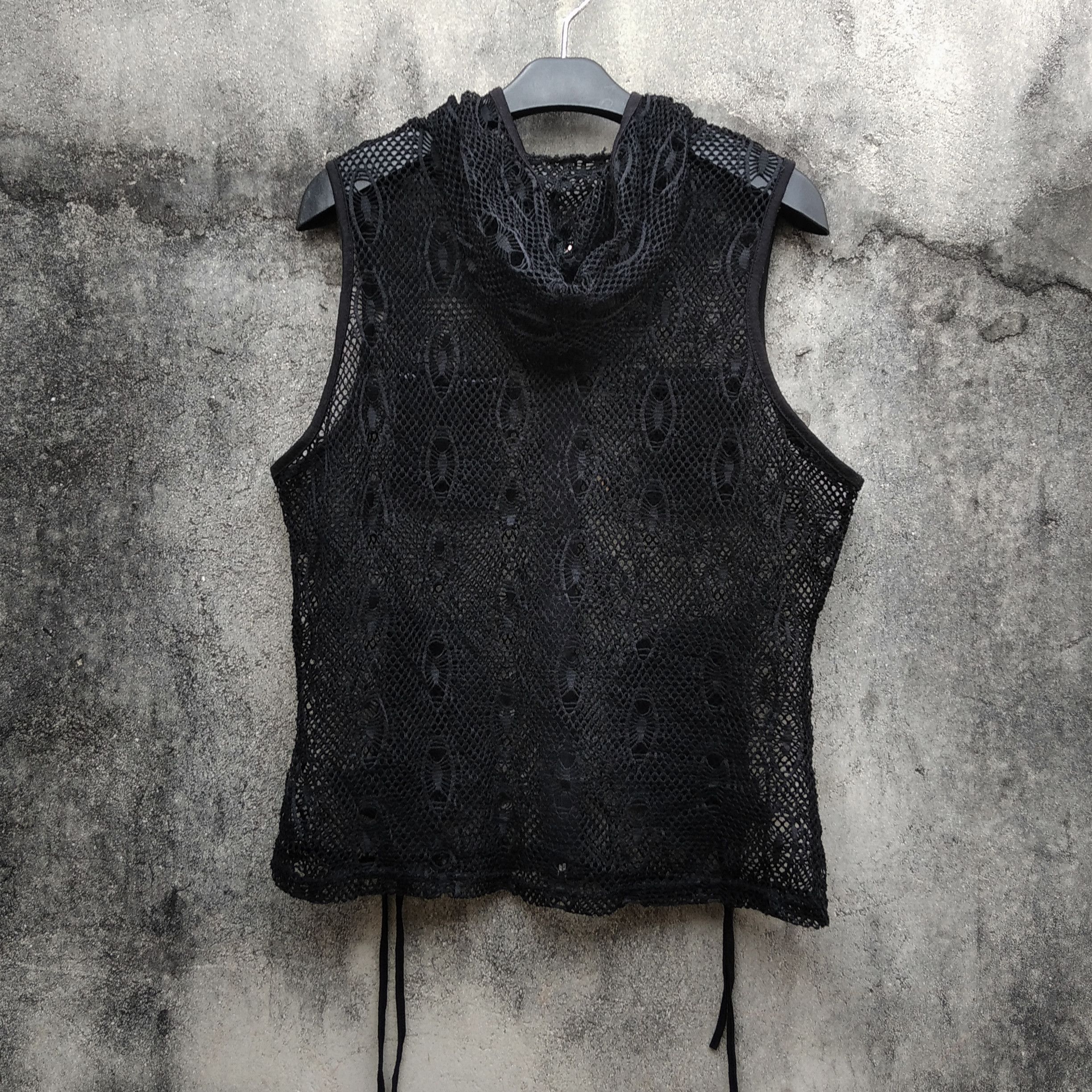 If Six Was Nine Vintage 90's "UNKNOWN" Japanese Brand Mesh Ziphood Tanktop Size US M / EU 48-50 / 2 - 4 Thumbnail