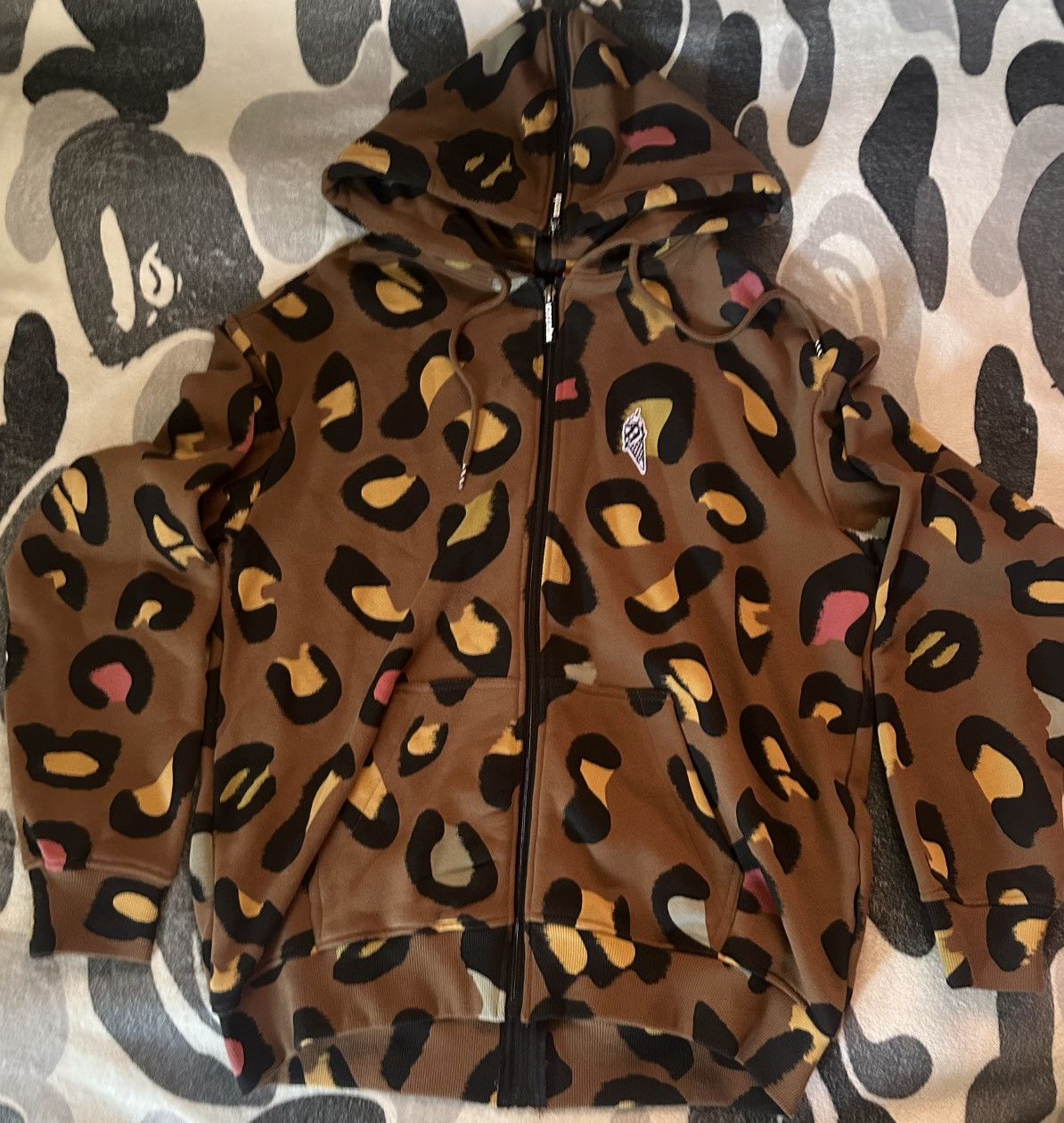Icecream Ice Cream brown leopard print zip up Hoodie Size L Size US M / EU 48-50 / 2 - 1 Thumbnail