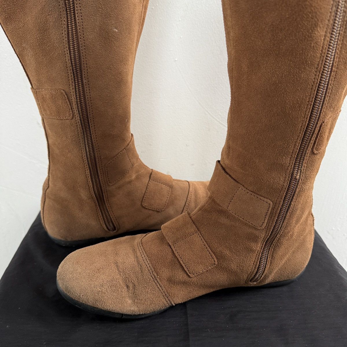 Levi's Vintage Y2K Levi’s Tan Suede Moto Racing Boots Size US 8.5 / IT 38.5 - 9 Thumbnail