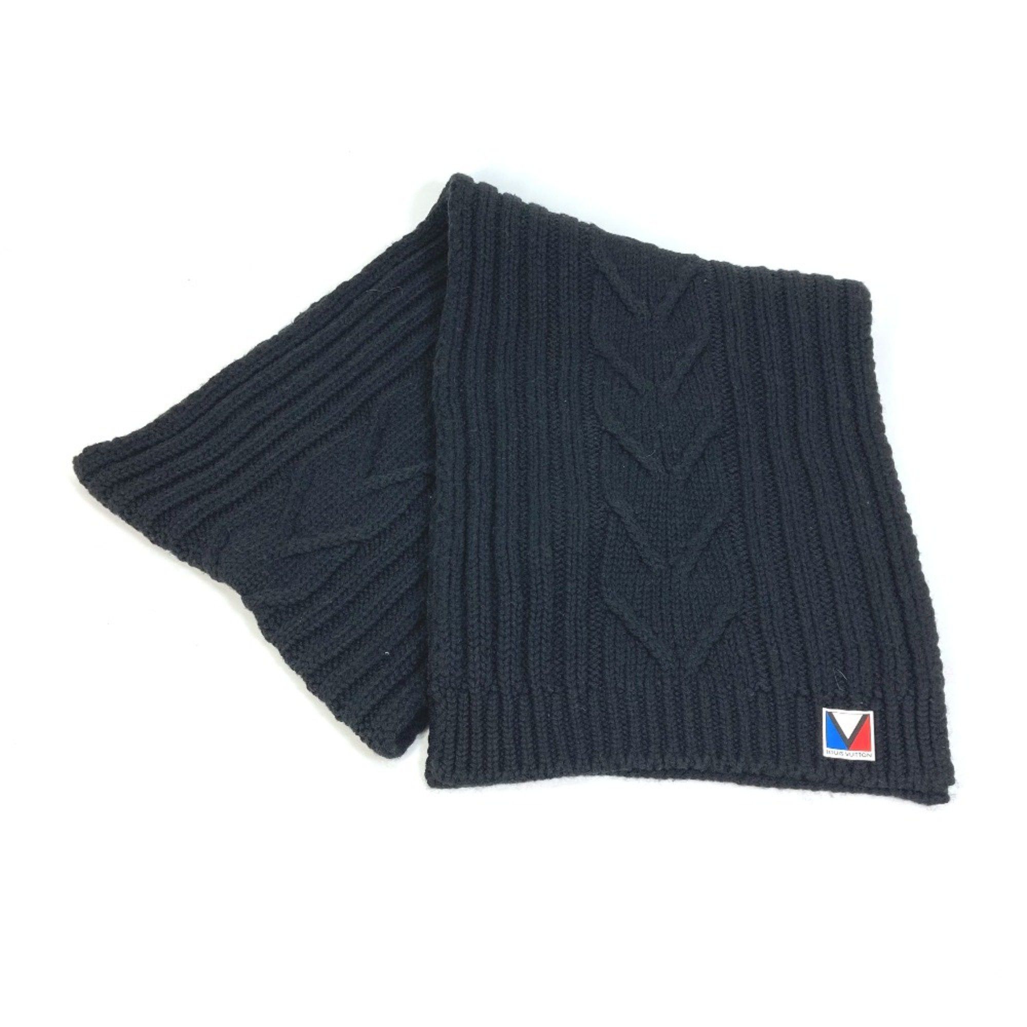 Louis Vuitton Louis Vuitton M75368 Cable knit Scarf Navy Size ONE SIZE - 1 Thumbnail